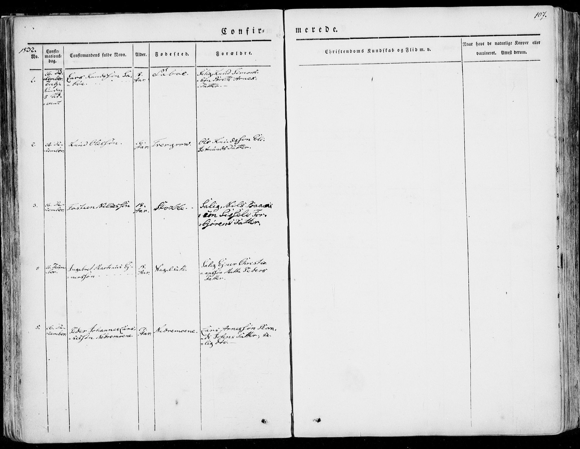 Ministerialprotokoller, klokkerbøker og fødselsregistre - Møre og Romsdal, AV/SAT-A-1454/515/L0208: Parish register (official) no. 515A04, 1830-1846, p. 107