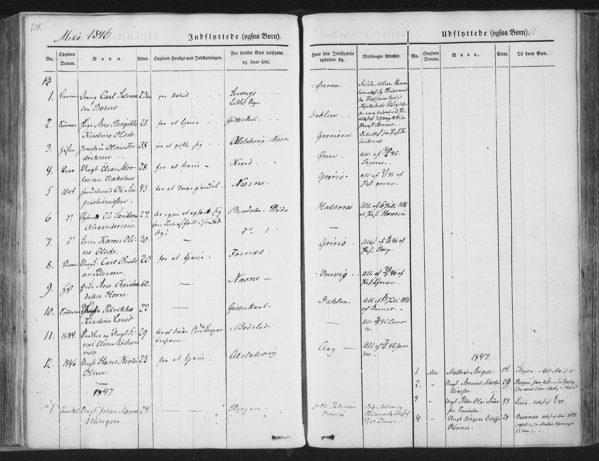 Ministerialprotokoller, klokkerbøker og fødselsregistre - Nordland, AV/SAT-A-1459/841/L0604: Parish register (official) no. 841A09 /2, 1845-1862, p. 214