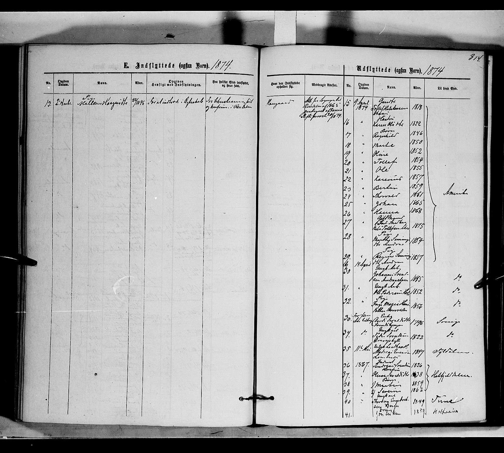 Rendalen prestekontor, AV/SAH-PREST-054/H/Ha/Haa/L0006: Parish register (official) no. 6, 1867-1877, p. 314