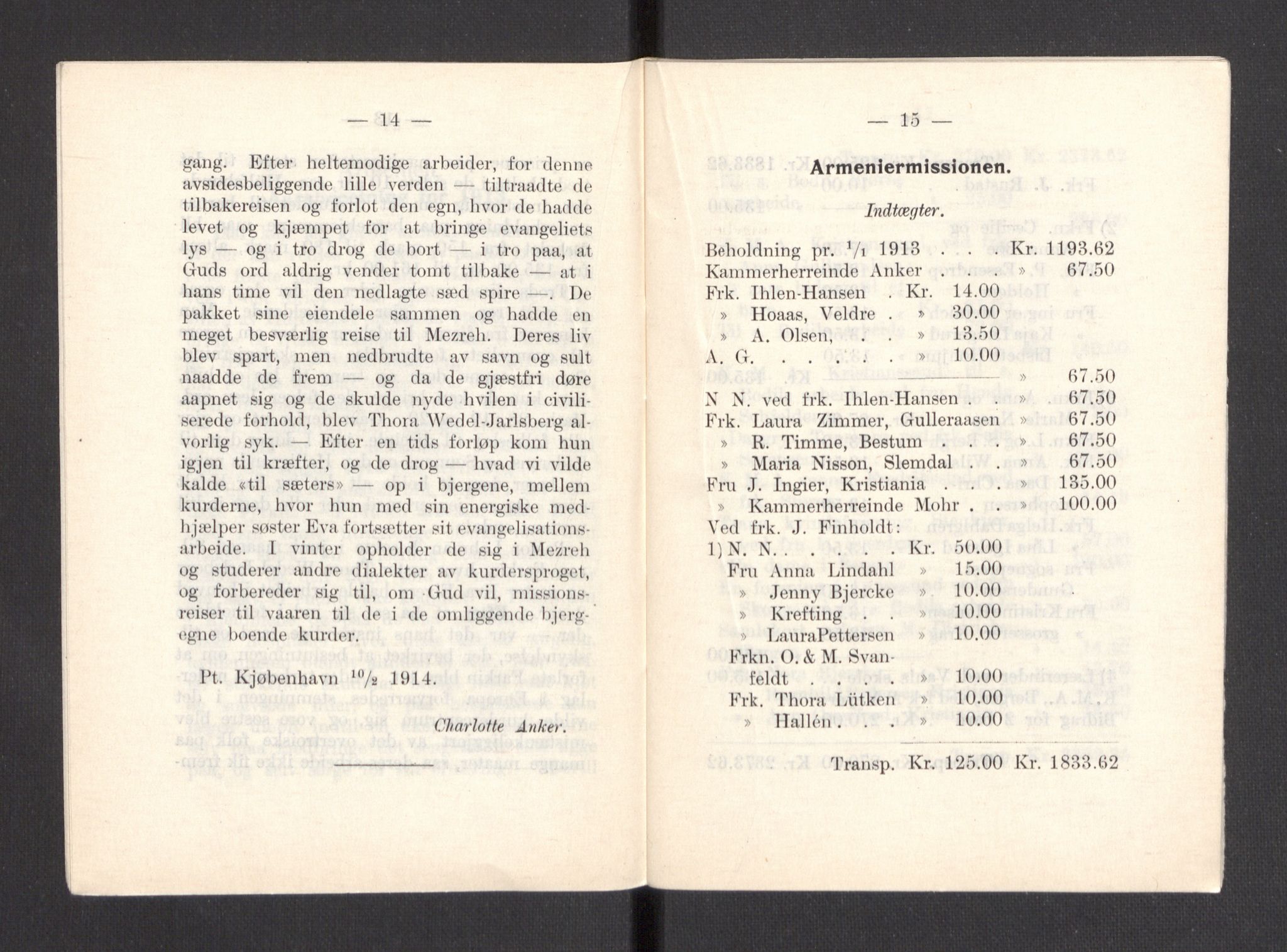 Kvinnelige Misjonsarbeidere, AV/RA-PA-0699/F/Fa/L0001/0007: -- / Årsmeldinger, trykte, 1906-1915