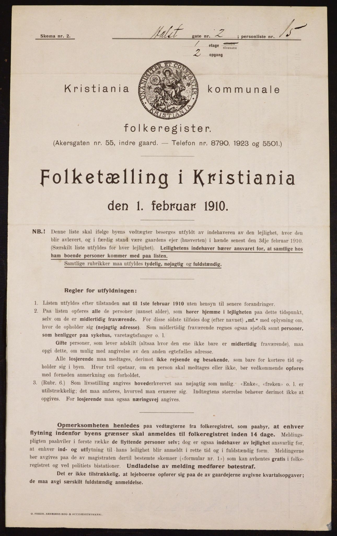 OBA, Municipal Census 1910 for Kristiania, 1910, p. 40155