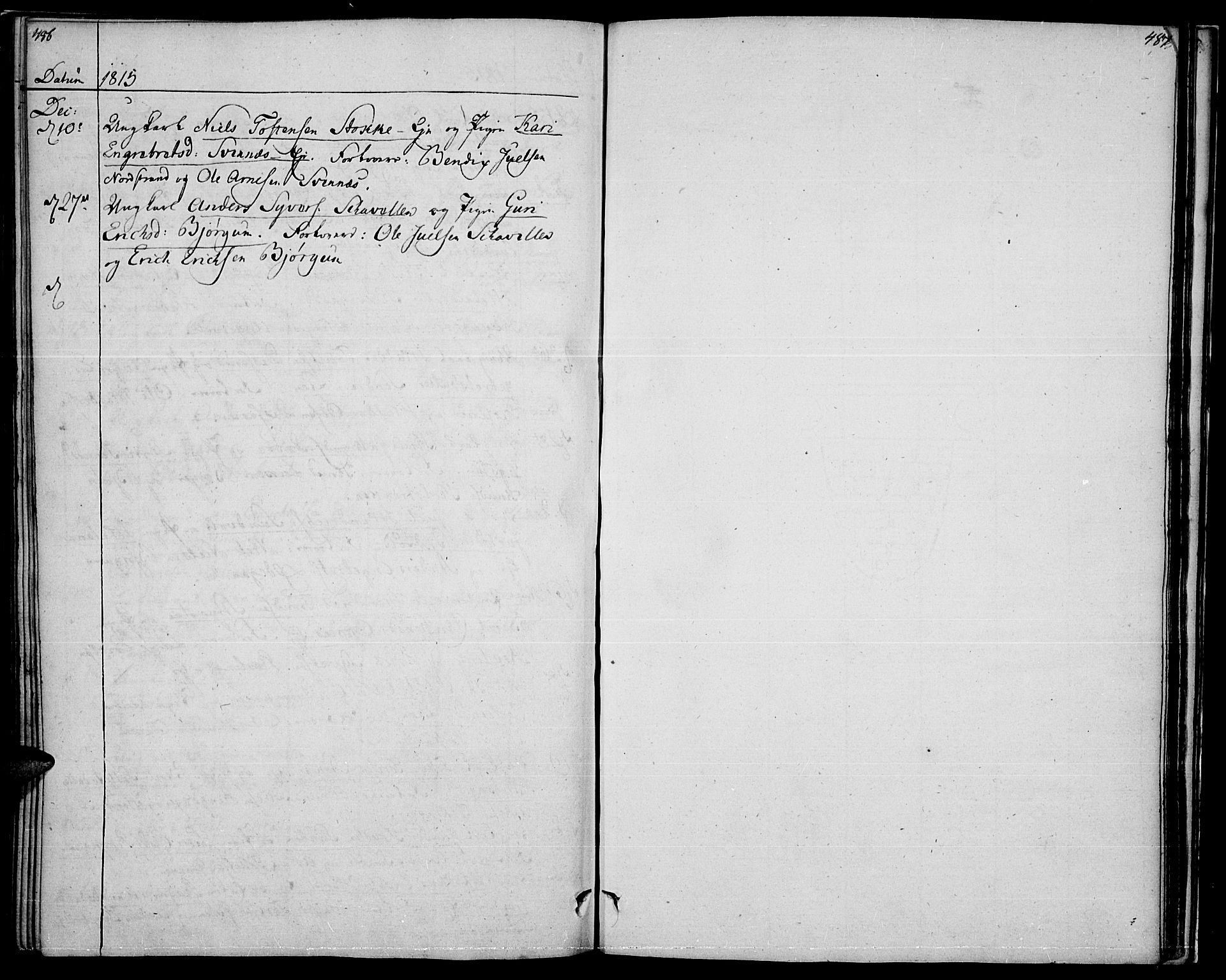 Nord-Aurdal prestekontor, AV/SAH-PREST-132/H/Ha/Haa/L0001: Parish register (official) no. 1, 1808-1815, p. 486-487