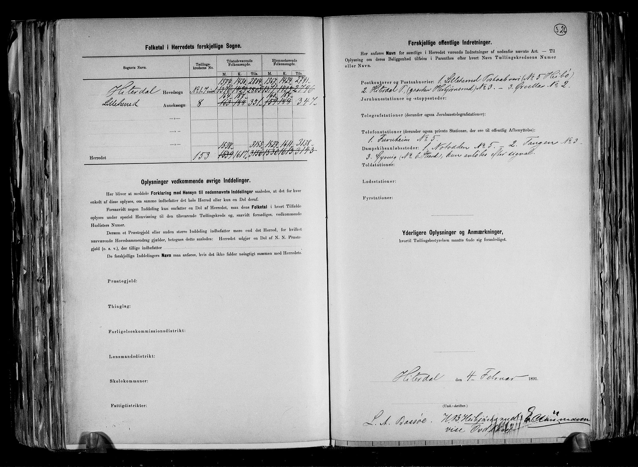 RA, 1891 census for 0823 Heddal, 1891, p. 3