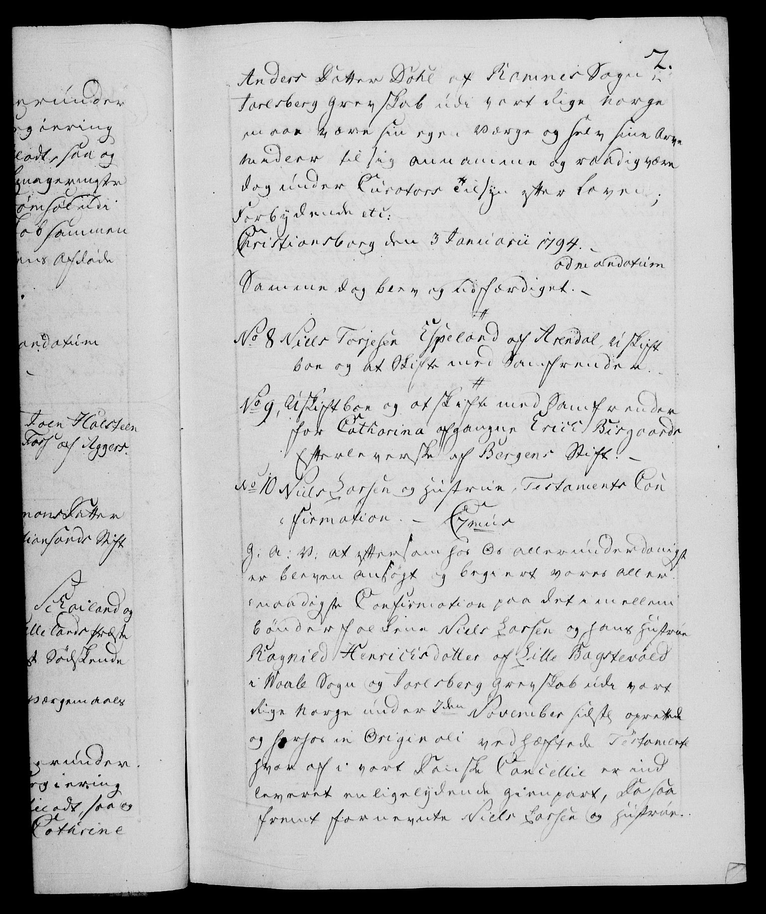 Danske Kanselli 1572-1799, RA/EA-3023/F/Fc/Fca/Fcaa/L0055: Norske registre, 1794, p. 2a