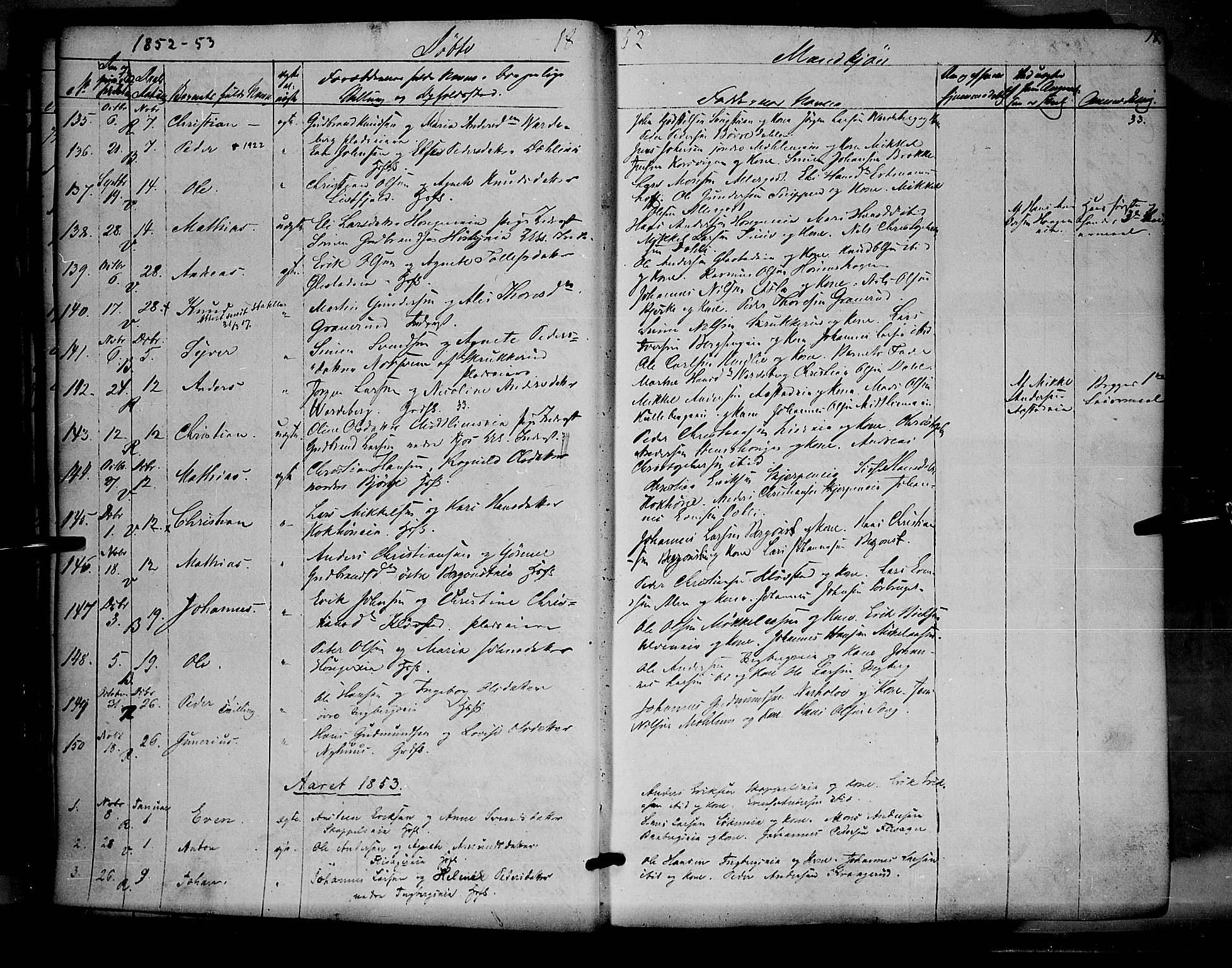 Ringsaker prestekontor, AV/SAH-PREST-014/K/Ka/L0009: Parish register (official) no. 9, 1850-1860, p. 18