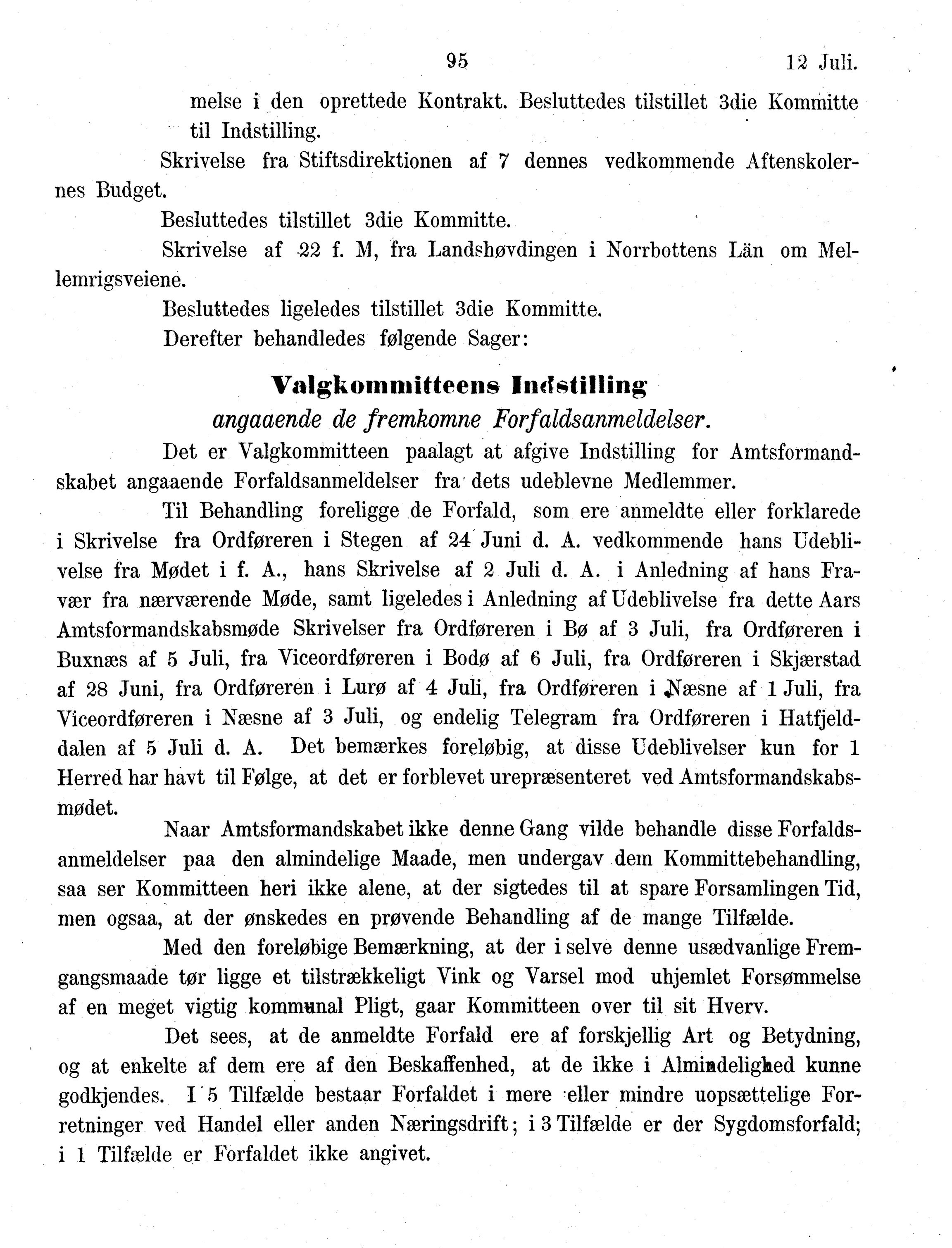 Nordland Fylkeskommune. Fylkestinget, AIN/NFK-17/176/A/Ac/L0013: Fylkestingsforhandlinger 1880, 1880