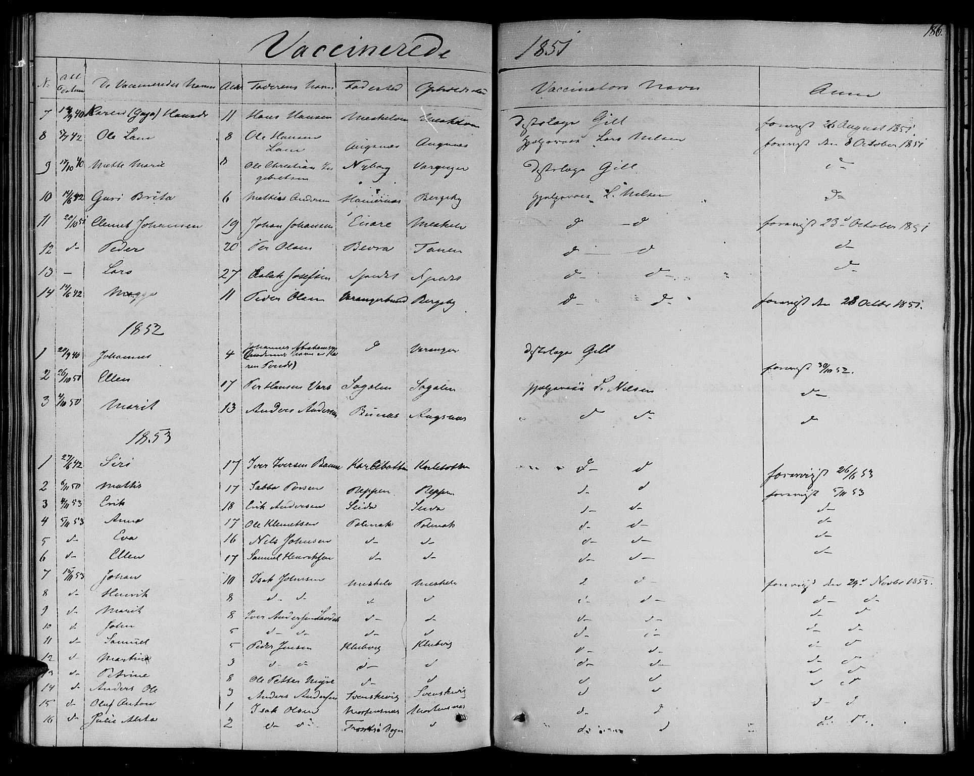 Nesseby sokneprestkontor, SATØ/S-1330/H/Ha/L0001kirke: Parish register (official) no. 1, 1838-1855, p. 186