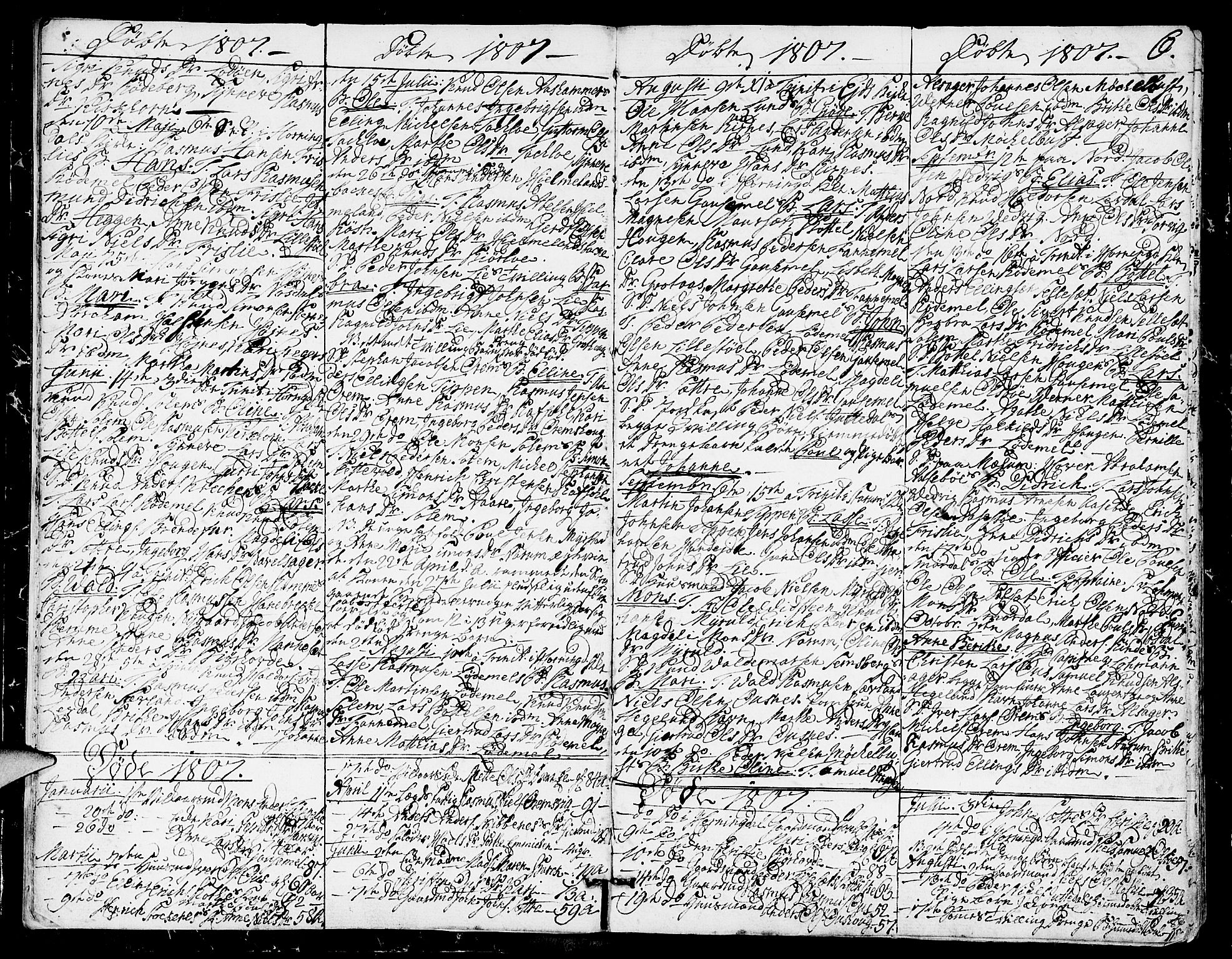 Eid sokneprestembete, AV/SAB-A-82301/H/Haa/Haaa/L0004: Parish register (official) no. A 4, 1806-1815, p. 6