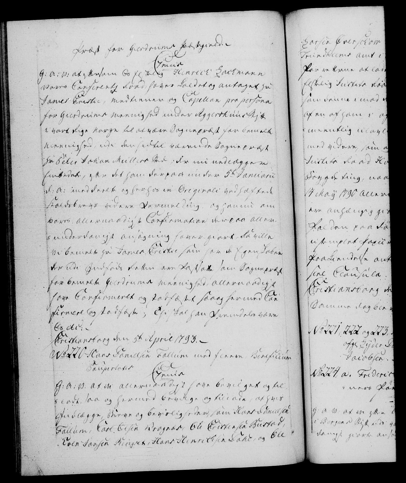 Danske Kanselli 1572-1799, RA/EA-3023/F/Fc/Fca/Fcaa/L0054: Norske registre, 1792-1793, p. 633b
