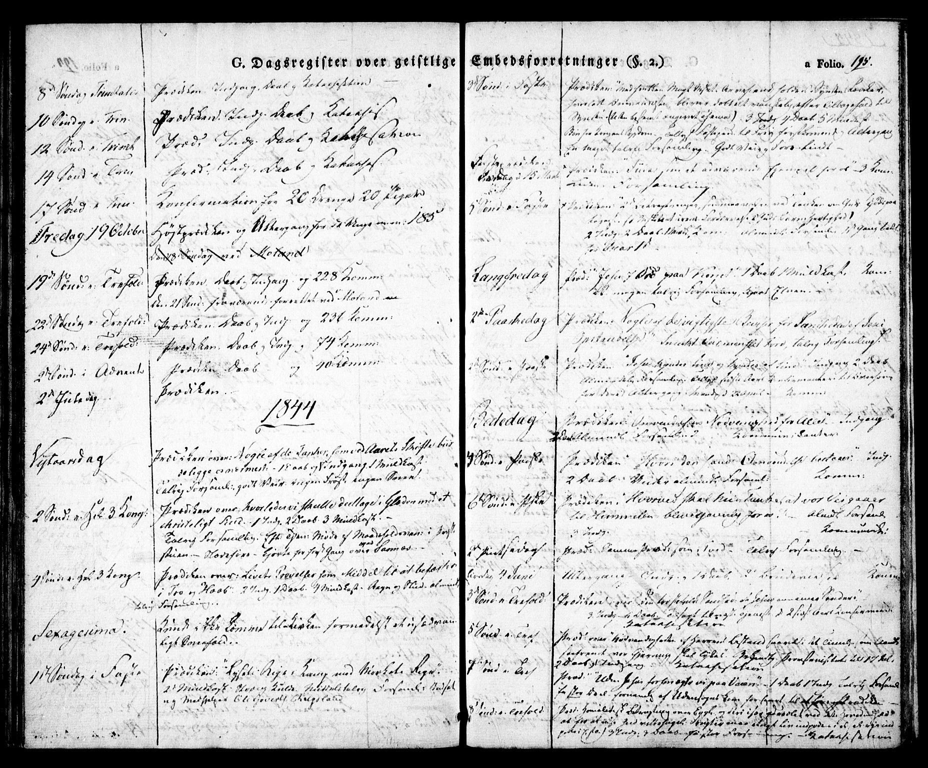 Birkenes sokneprestkontor, SAK/1111-0004/F/Fa/L0001: Parish register (official) no. A 1, 1829-1849, p. 195