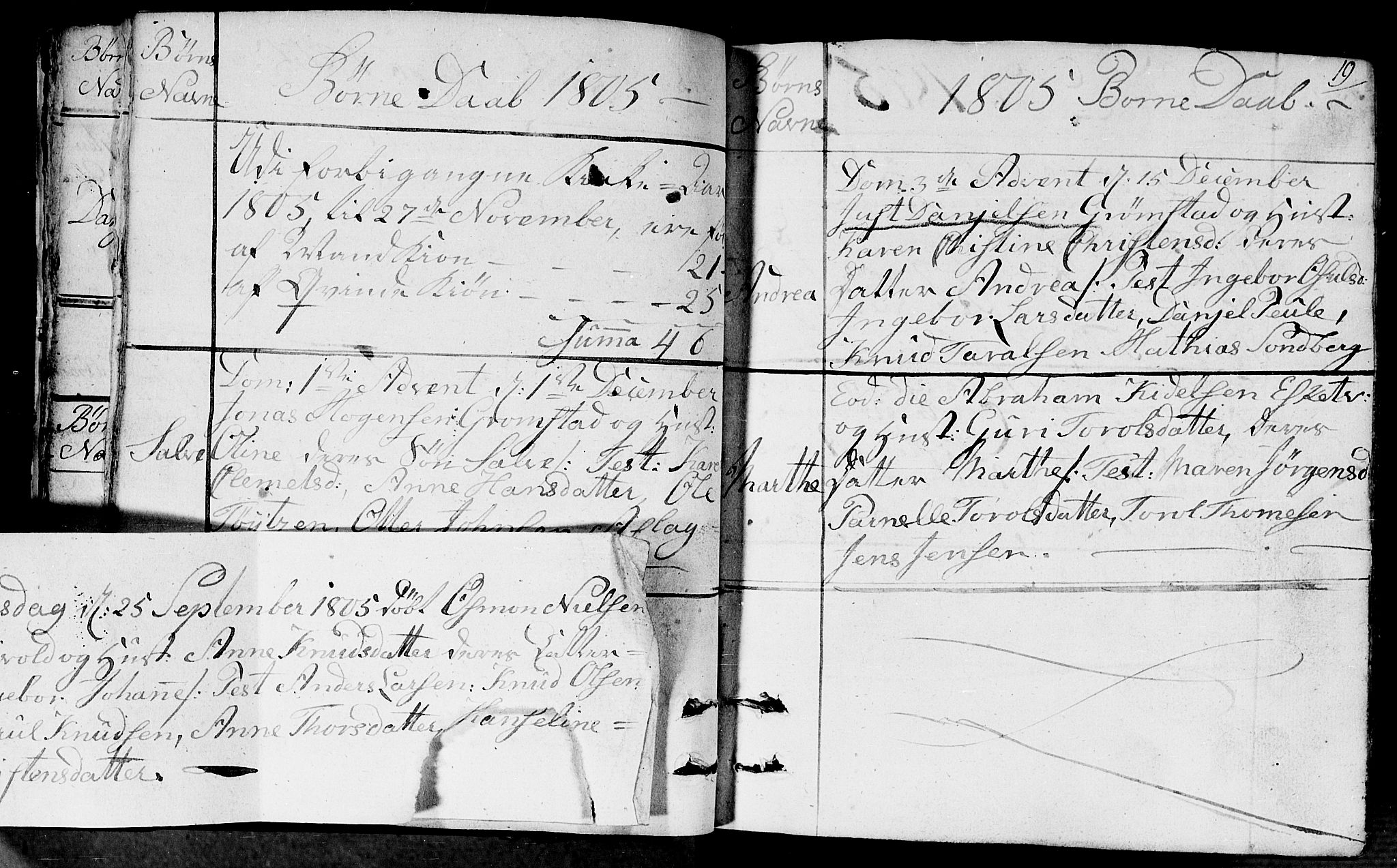 Fjære sokneprestkontor, AV/SAK-1111-0011/F/Fb/L0006: Parish register (copy) no. B 6, 1803-1817, p. 19