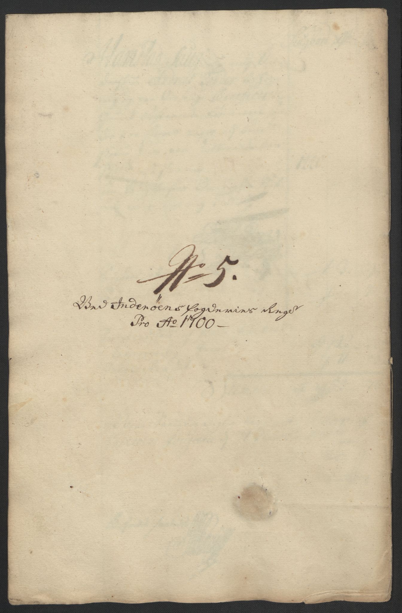 Rentekammeret inntil 1814, Reviderte regnskaper, Fogderegnskap, RA/EA-4092/R63/L4311: Fogderegnskap Inderøy, 1700, p. 91