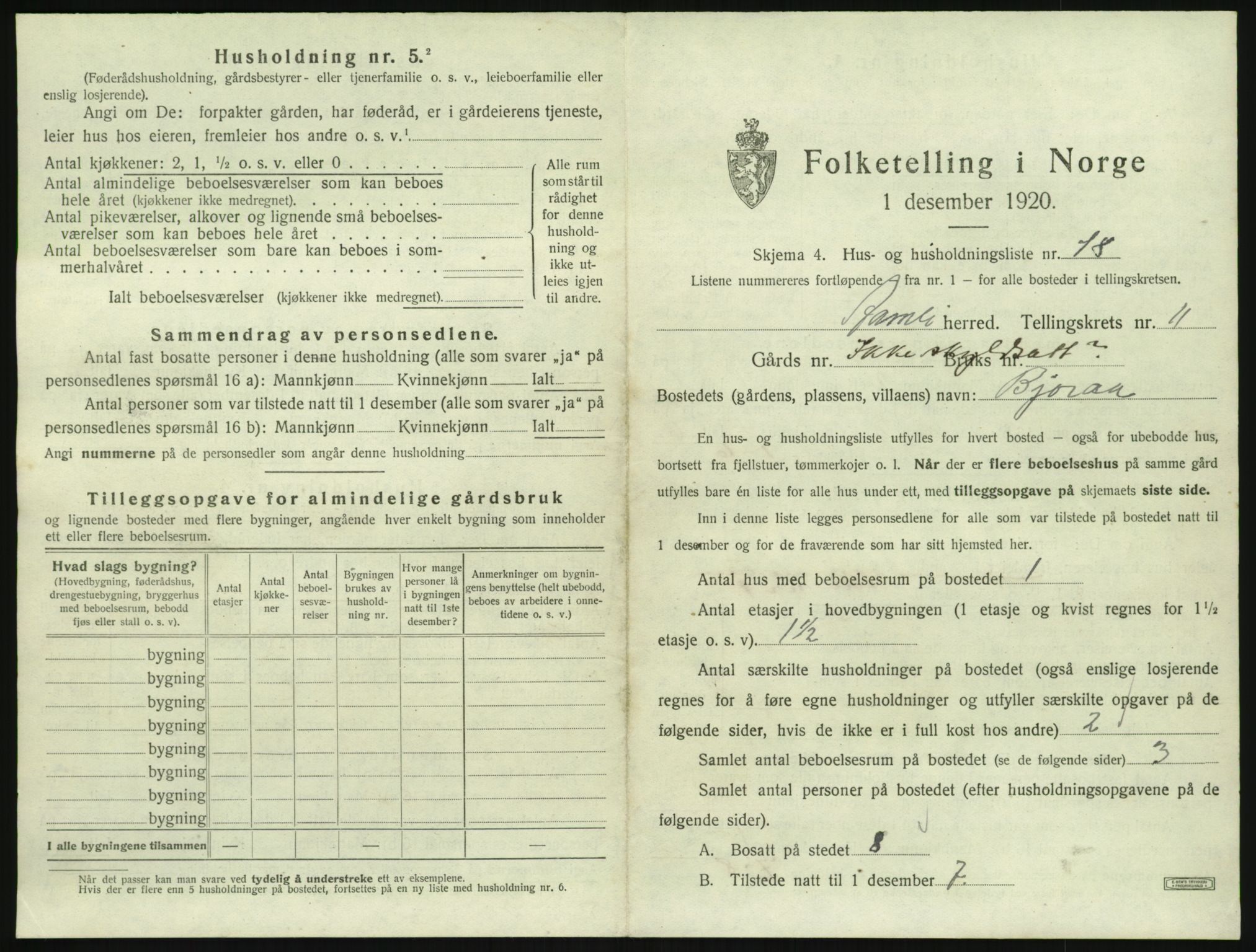 SAK, 1920 census for Åmli, 1920, p. 679