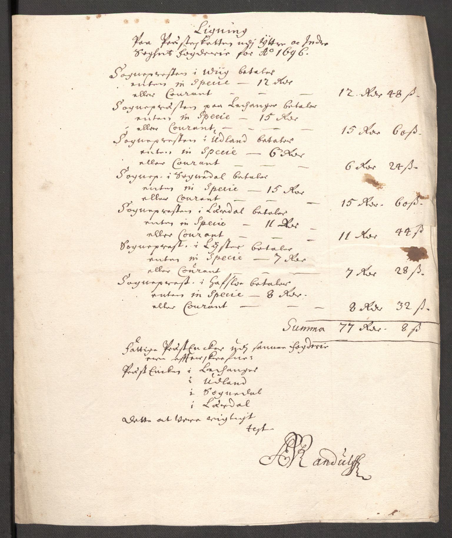 Rentekammeret inntil 1814, Reviderte regnskaper, Fogderegnskap, RA/EA-4092/R52/L3309: Fogderegnskap Sogn, 1696-1697, p. 177