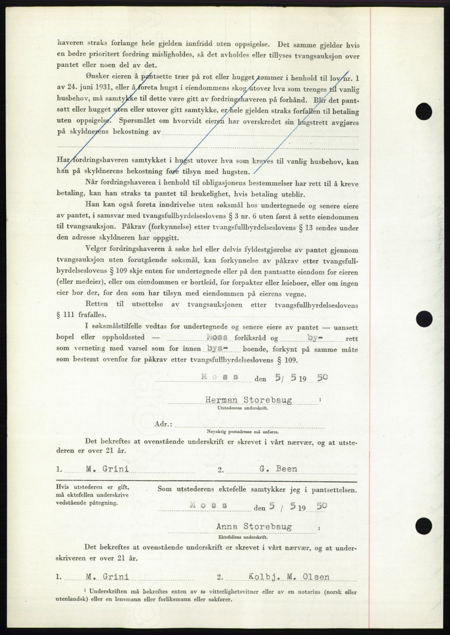 Moss sorenskriveri, AV/SAO-A-10168: Mortgage book no. B24, 1950-1950, Diary no: : 1363/1950