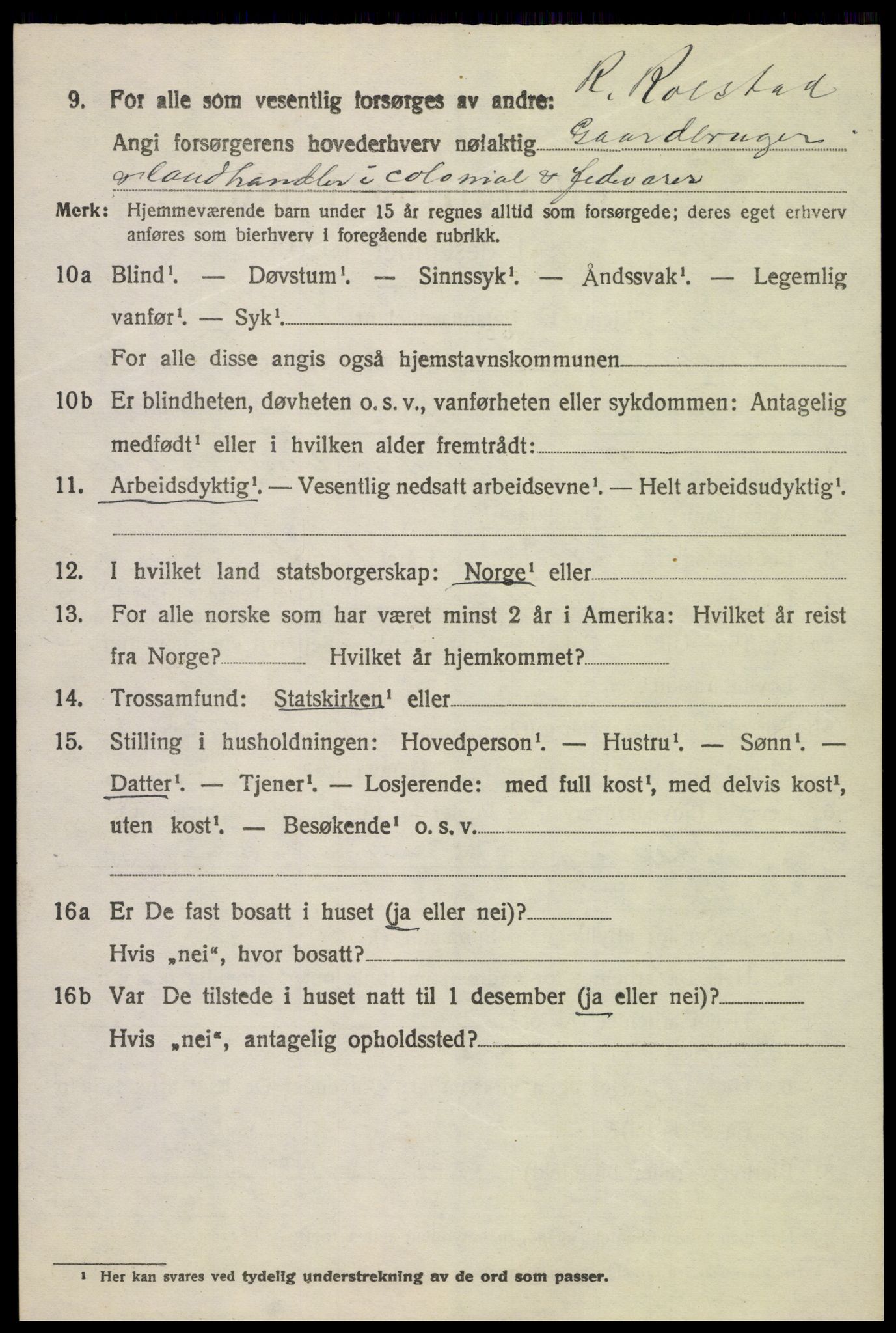 SAH, 1920 census for Sør-Fron, 1920, p. 1924