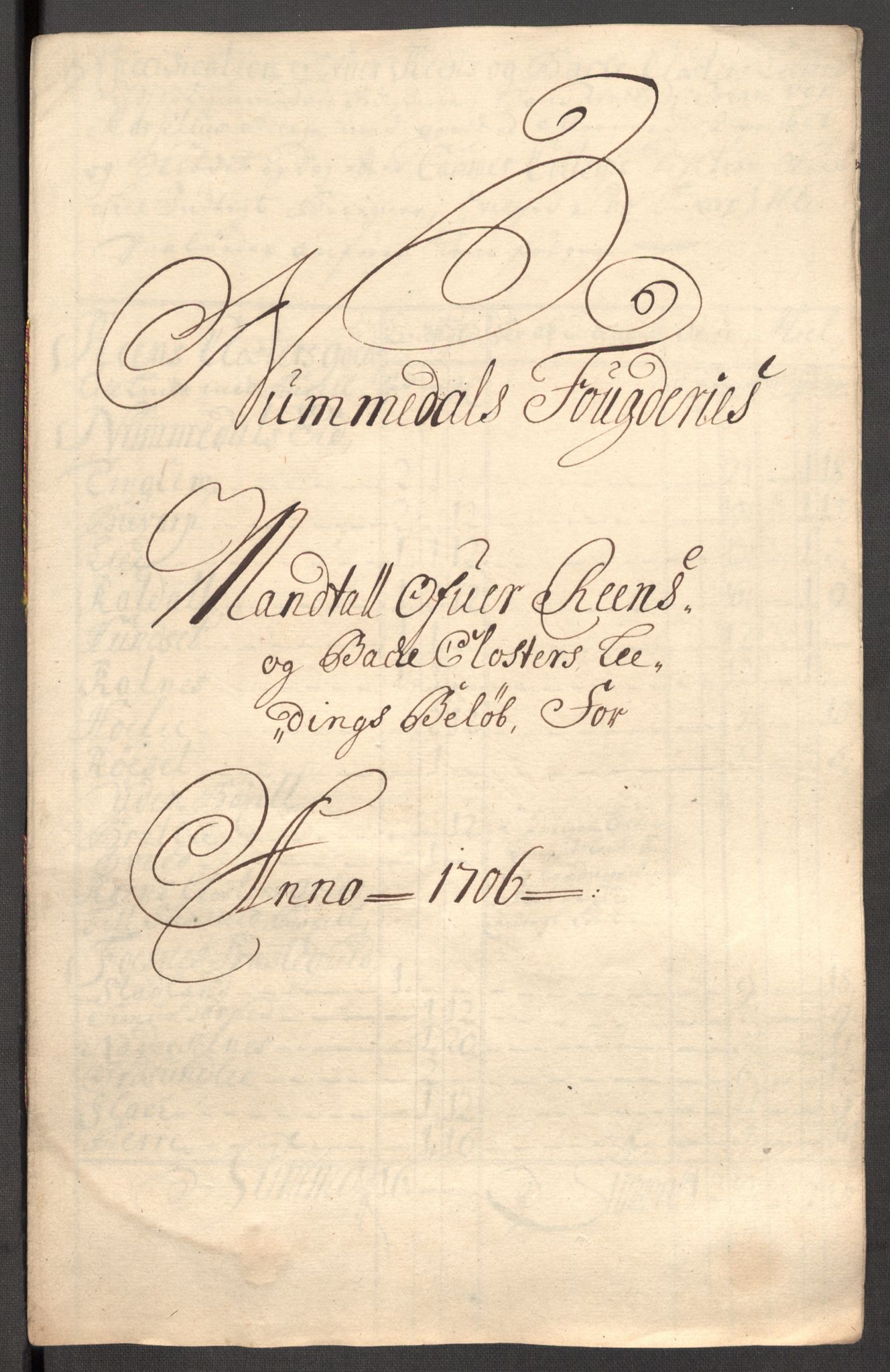 Rentekammeret inntil 1814, Reviderte regnskaper, Fogderegnskap, RA/EA-4092/R64/L4429: Fogderegnskap Namdal, 1705-1706, p. 401