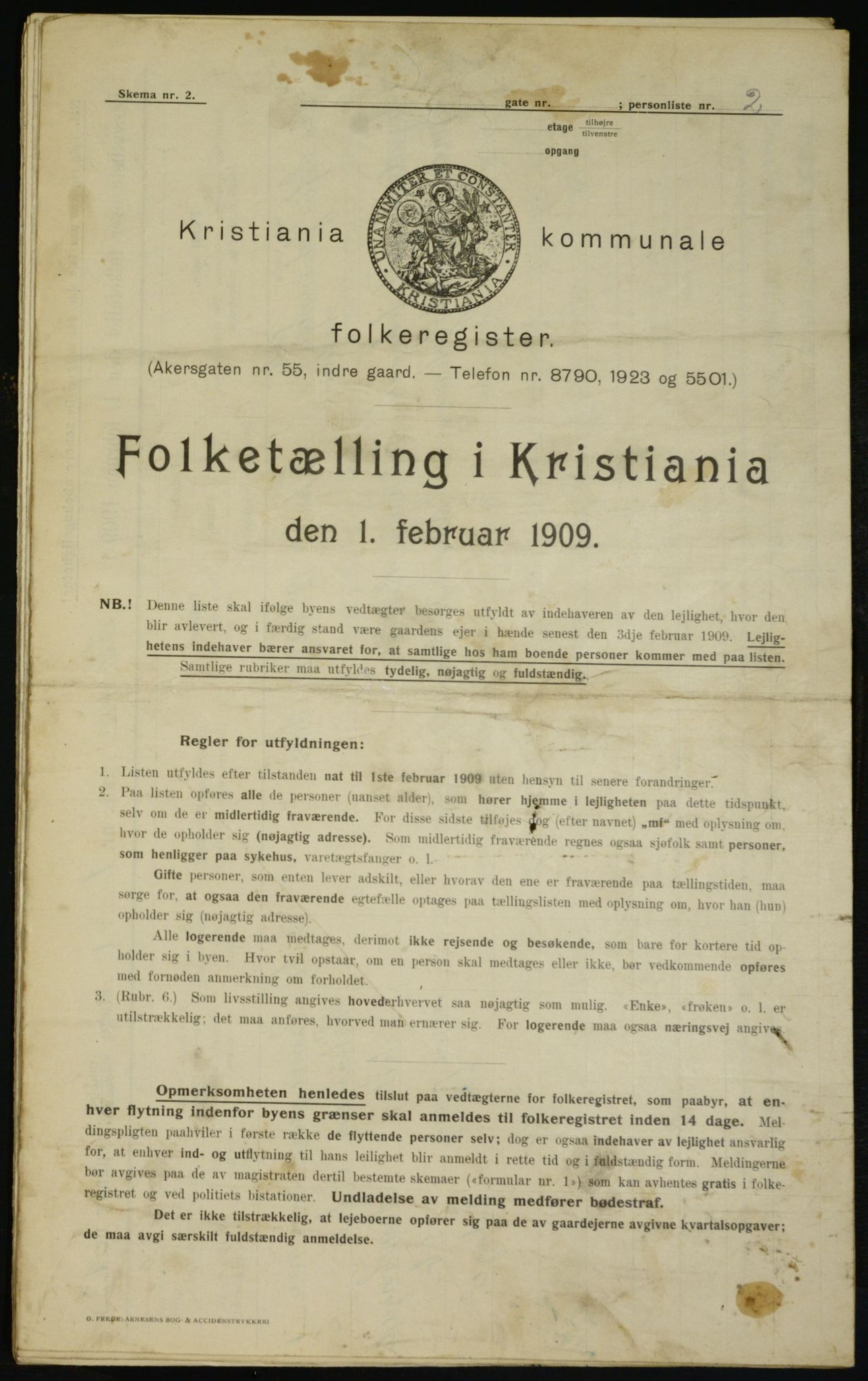 OBA, Municipal Census 1909 for Kristiania, 1909, p. 37542