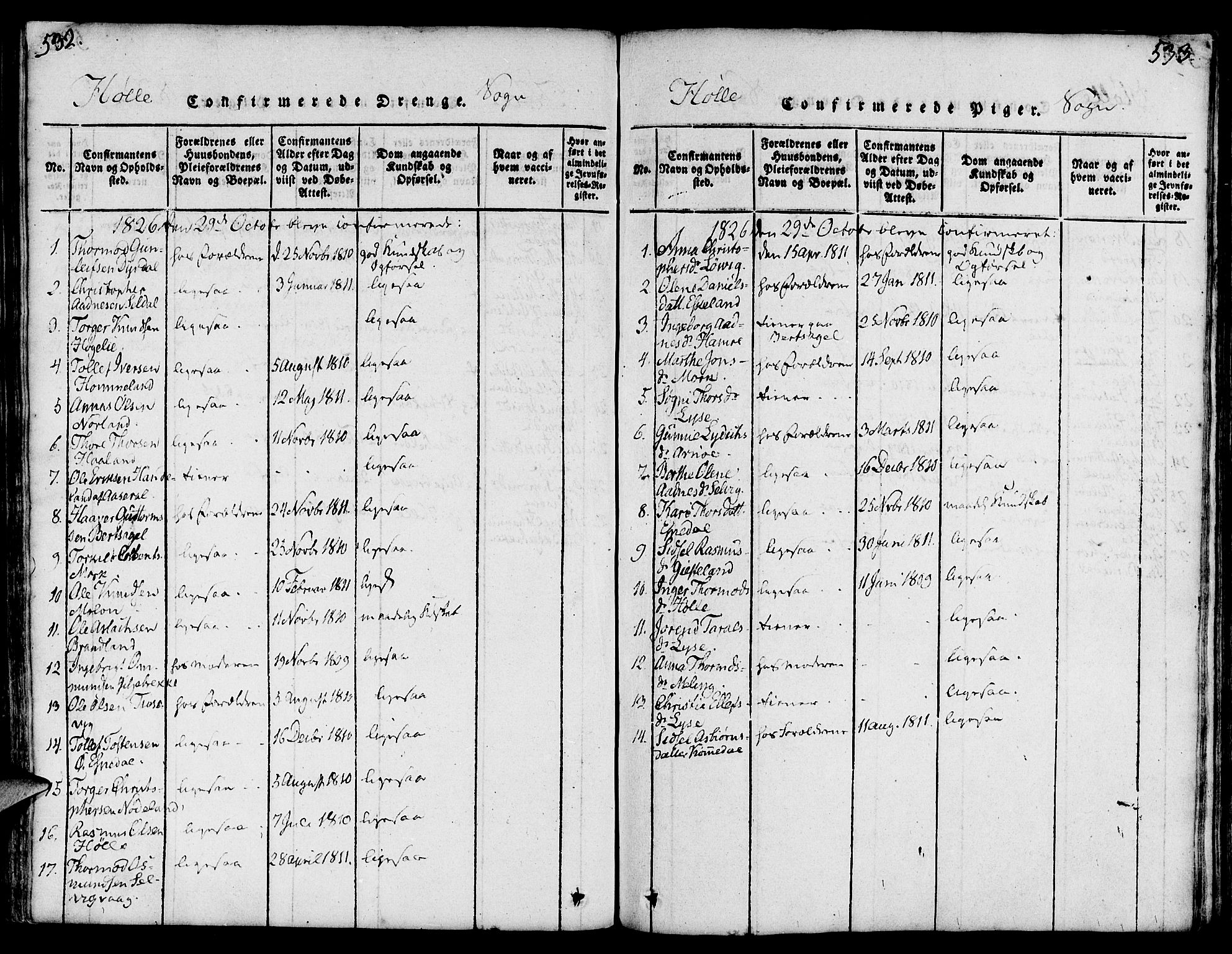 Strand sokneprestkontor, SAST/A-101828/H/Ha/Haa/L0004: Parish register (official) no. A 4 /2, 1816-1833, p. 532-533