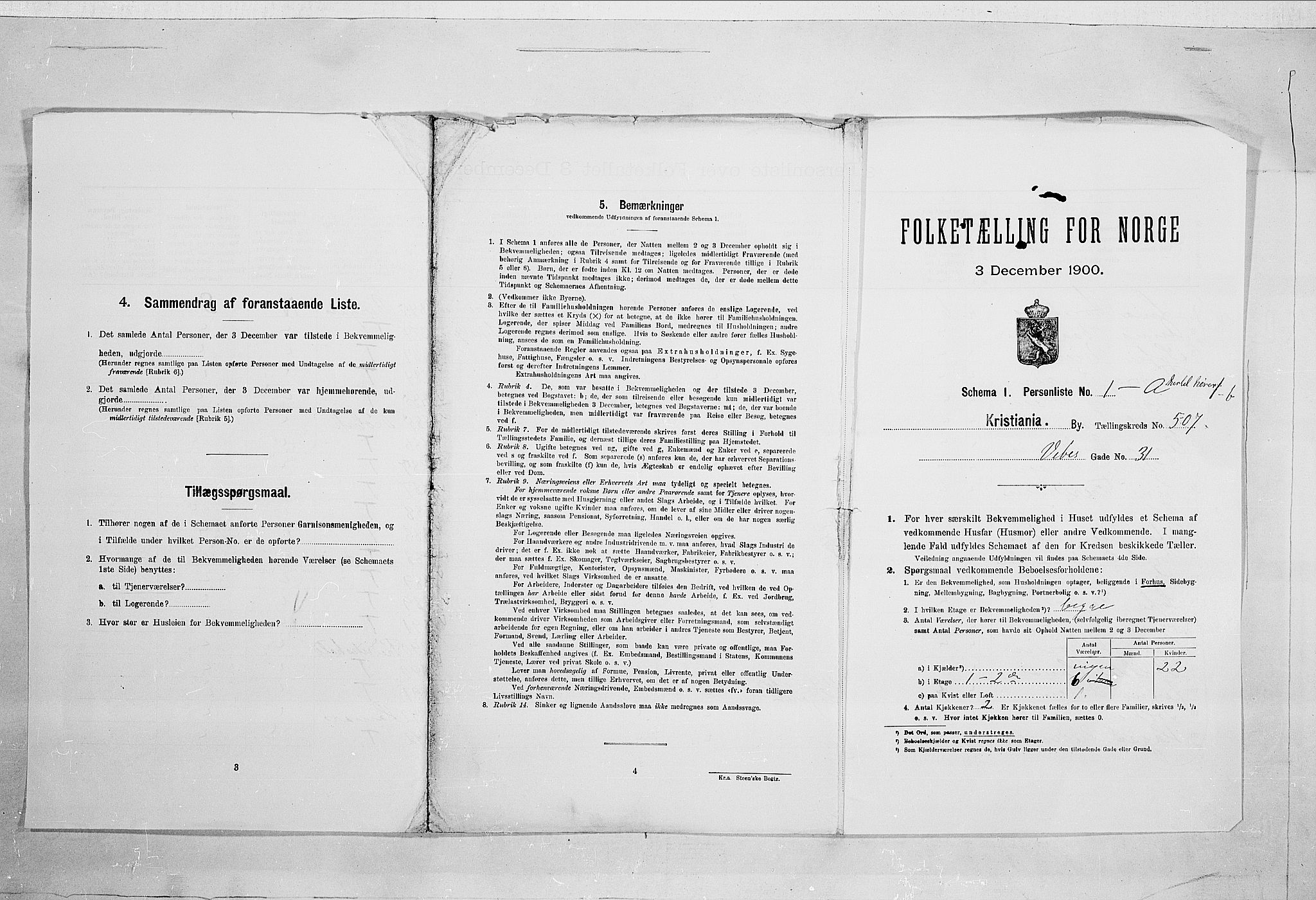 SAO, 1900 census for Kristiania, 1900, p. 112704