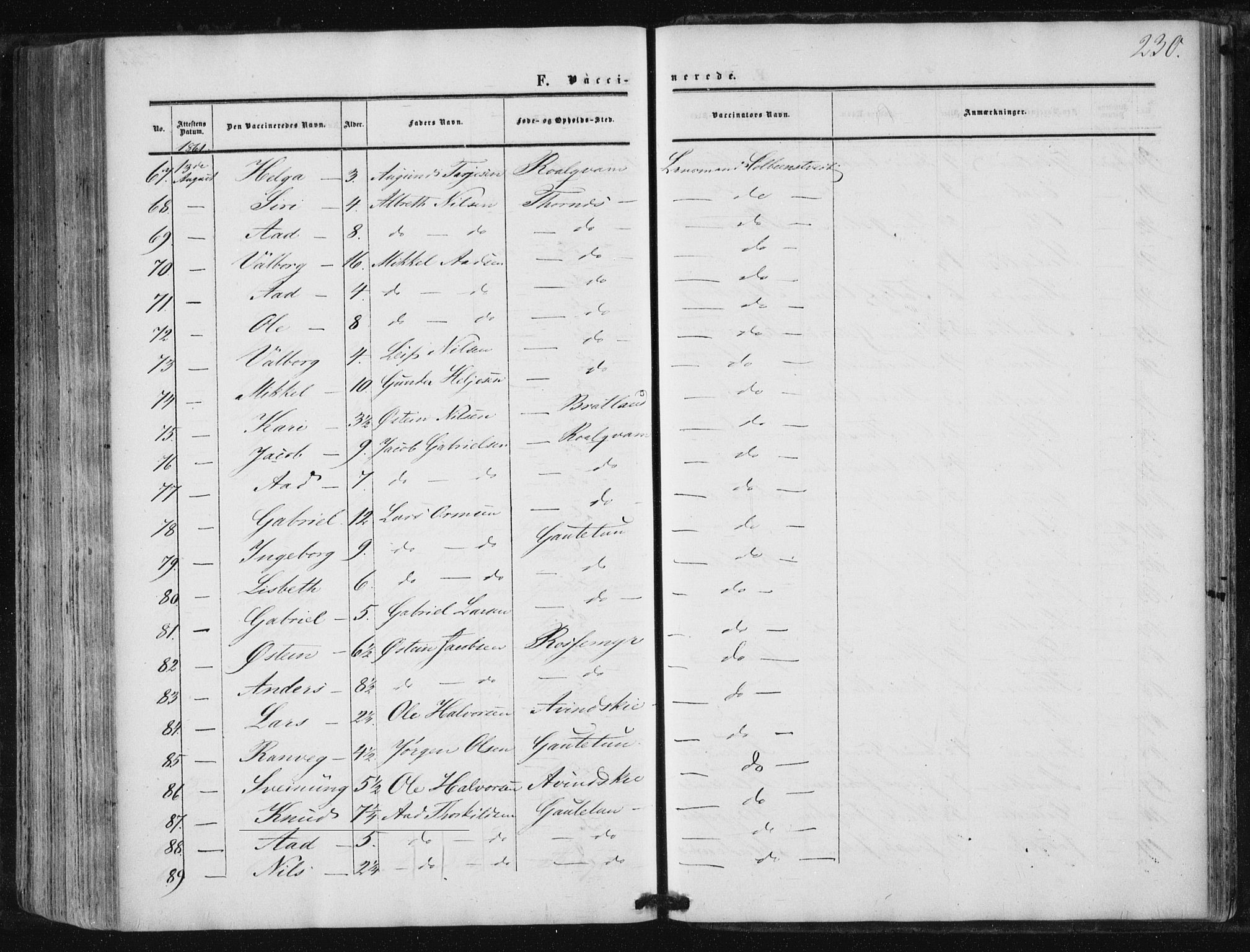 Suldal sokneprestkontor, AV/SAST-A-101845/01/IV/L0009: Parish register (official) no. A 9, 1854-1868, p. 230