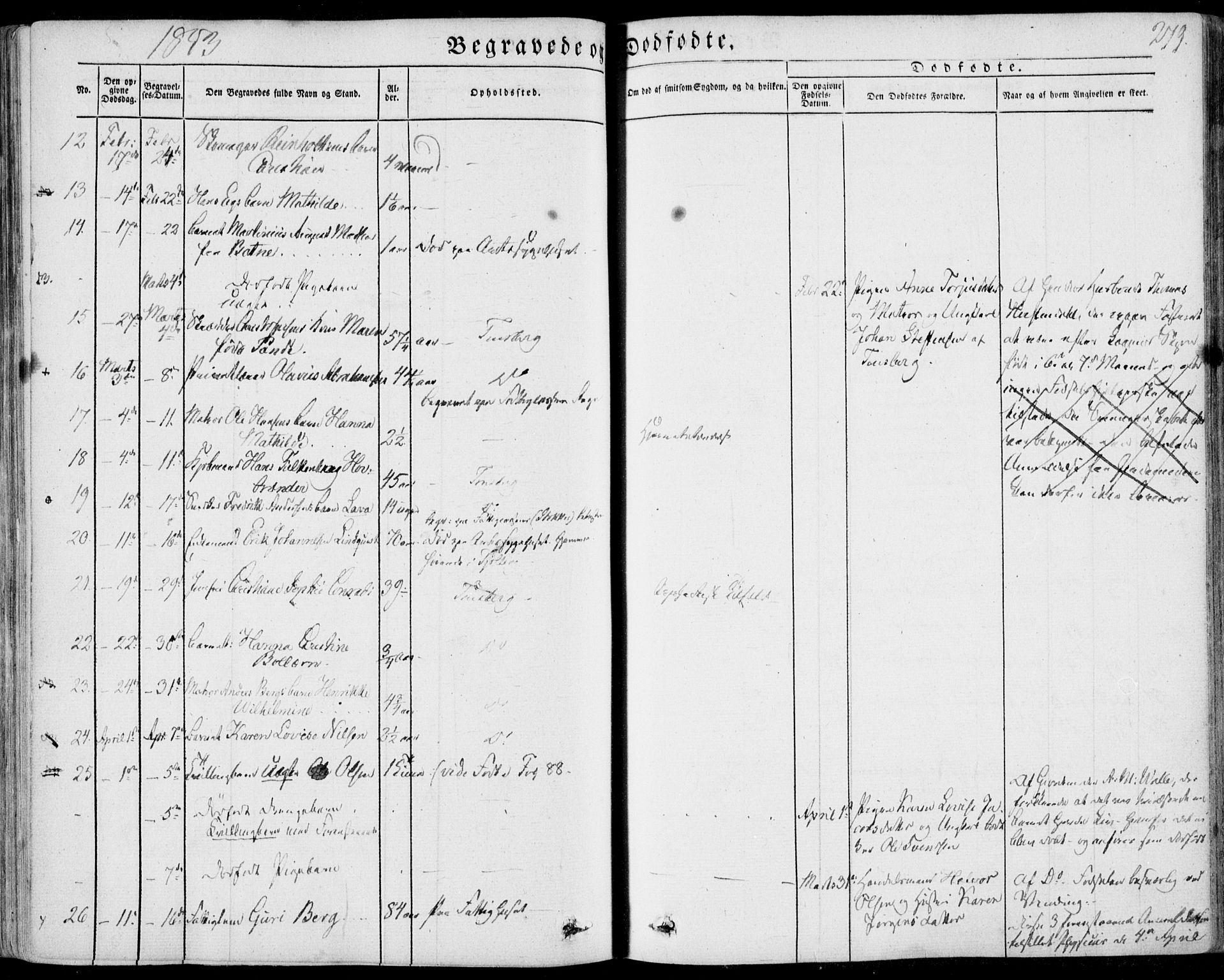 Tønsberg kirkebøker, AV/SAKO-A-330/F/Fa/L0007: Parish register (official) no. I 7, 1845-1854, p. 279