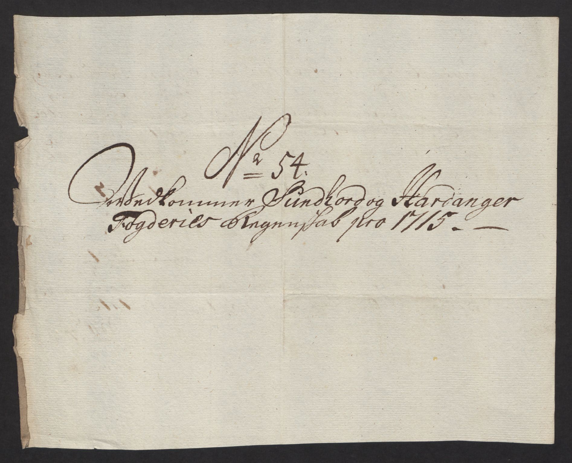 Rentekammeret inntil 1814, Reviderte regnskaper, Fogderegnskap, AV/RA-EA-4092/R48/L2991: Fogderegnskap Sunnhordland og Hardanger, 1715, p. 393