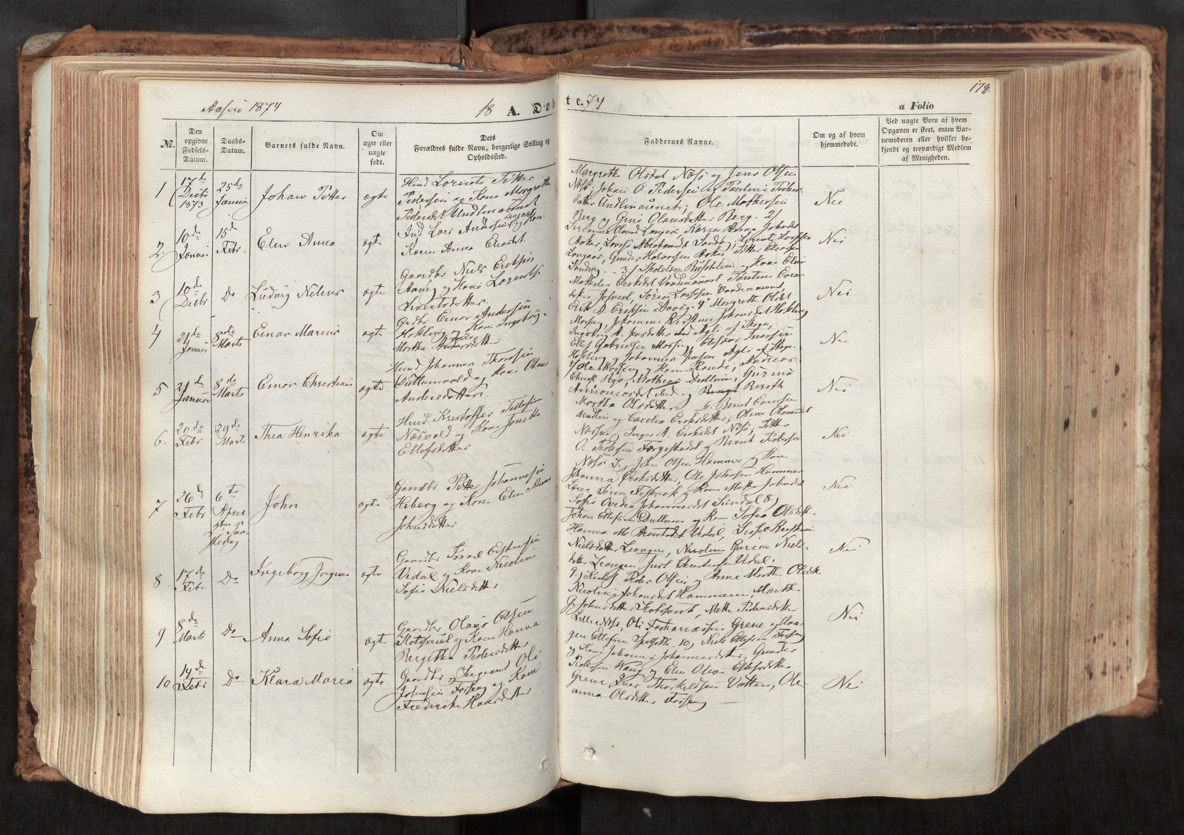 Ministerialprotokoller, klokkerbøker og fødselsregistre - Nord-Trøndelag, AV/SAT-A-1458/713/L0116: Parish register (official) no. 713A07, 1850-1877, p. 172