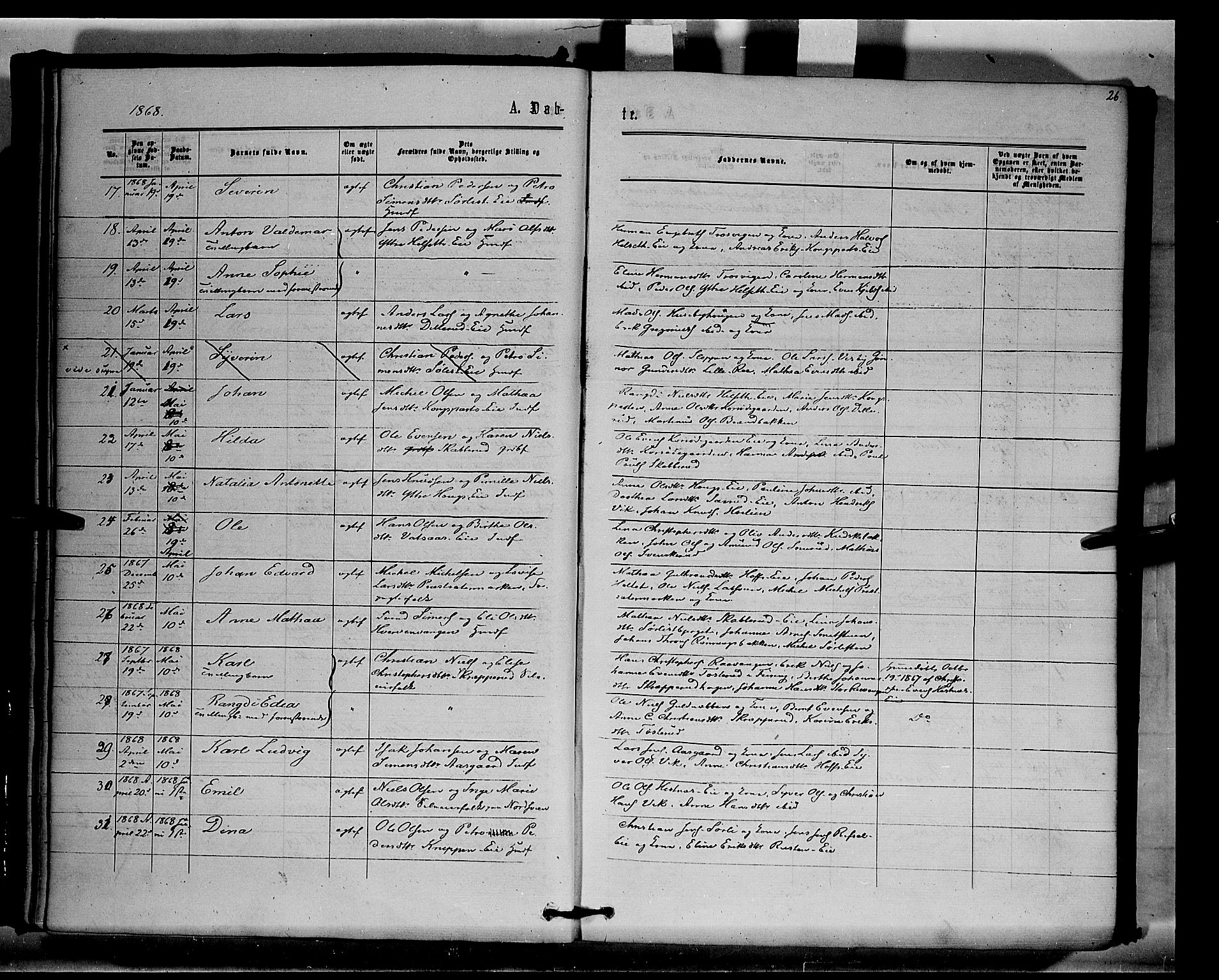 Stange prestekontor, AV/SAH-PREST-002/K/L0014: Parish register (official) no. 14, 1862-1879, p. 26