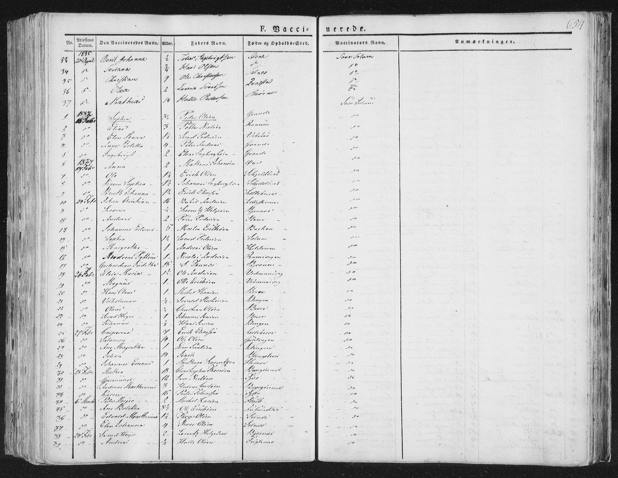 Ministerialprotokoller, klokkerbøker og fødselsregistre - Nord-Trøndelag, AV/SAT-A-1458/764/L0552: Parish register (official) no. 764A07b, 1824-1865, p. 654