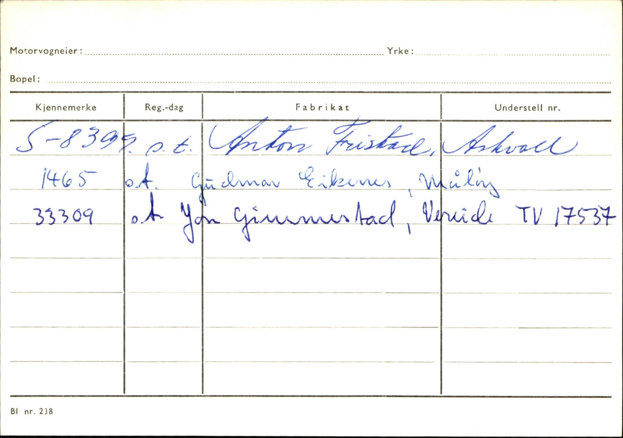 Statens vegvesen, Sogn og Fjordane vegkontor, AV/SAB-A-5301/4/F/L0132: Eigarregister Askvoll A-Å. Balestrand A-Å, 1945-1975, p. 178