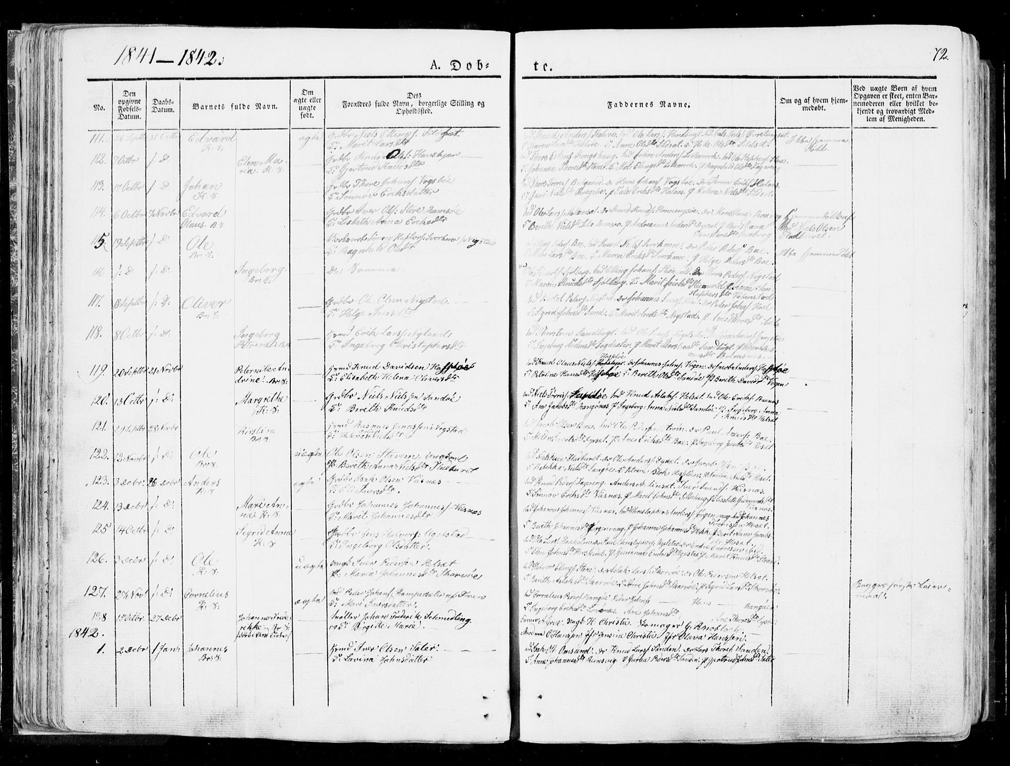 Ministerialprotokoller, klokkerbøker og fødselsregistre - Møre og Romsdal, AV/SAT-A-1454/568/L0803: Parish register (official) no. 568A10, 1830-1853, p. 72