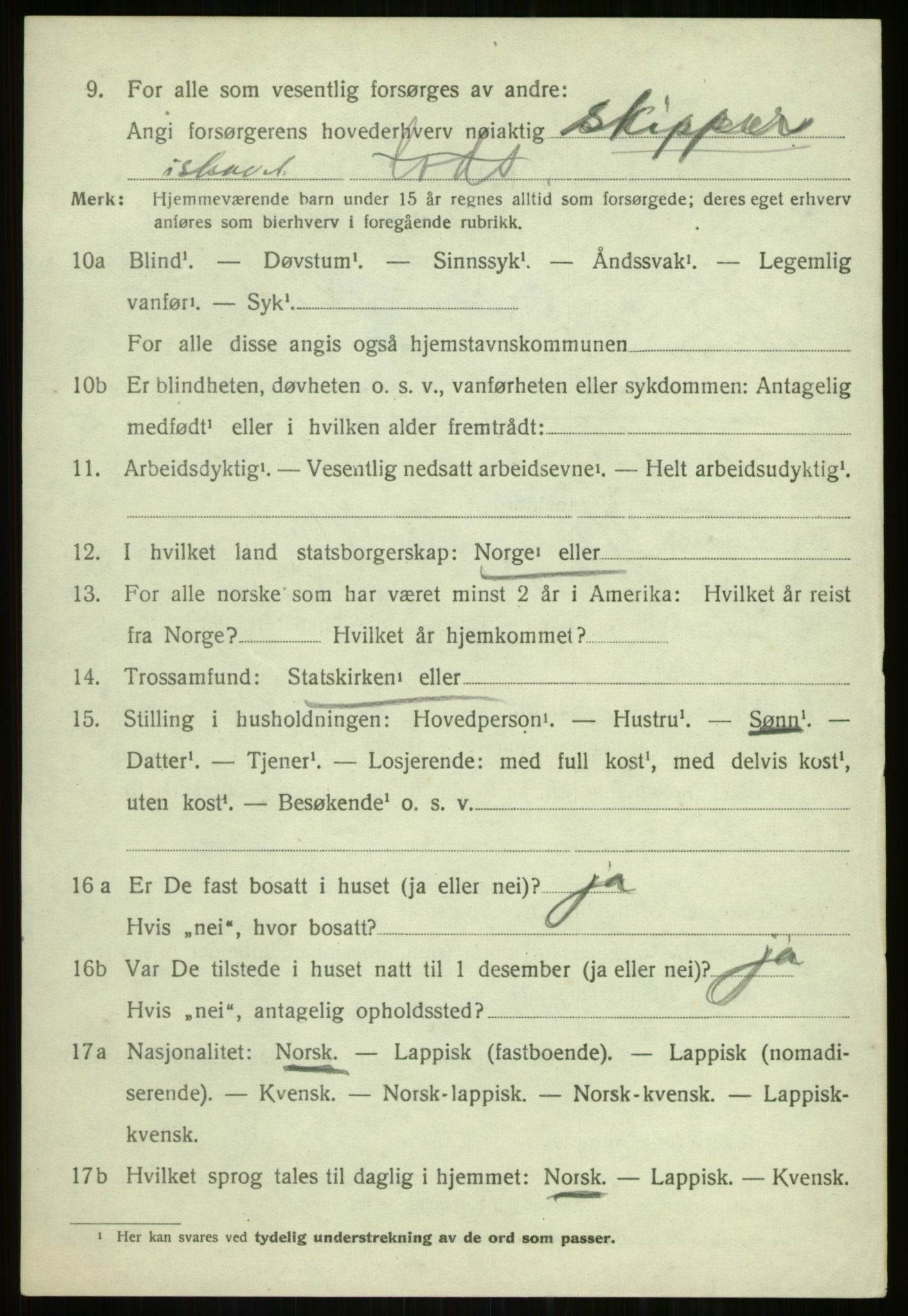 SATØ, 1920 census for Tromsøysund, 1920, p. 3843