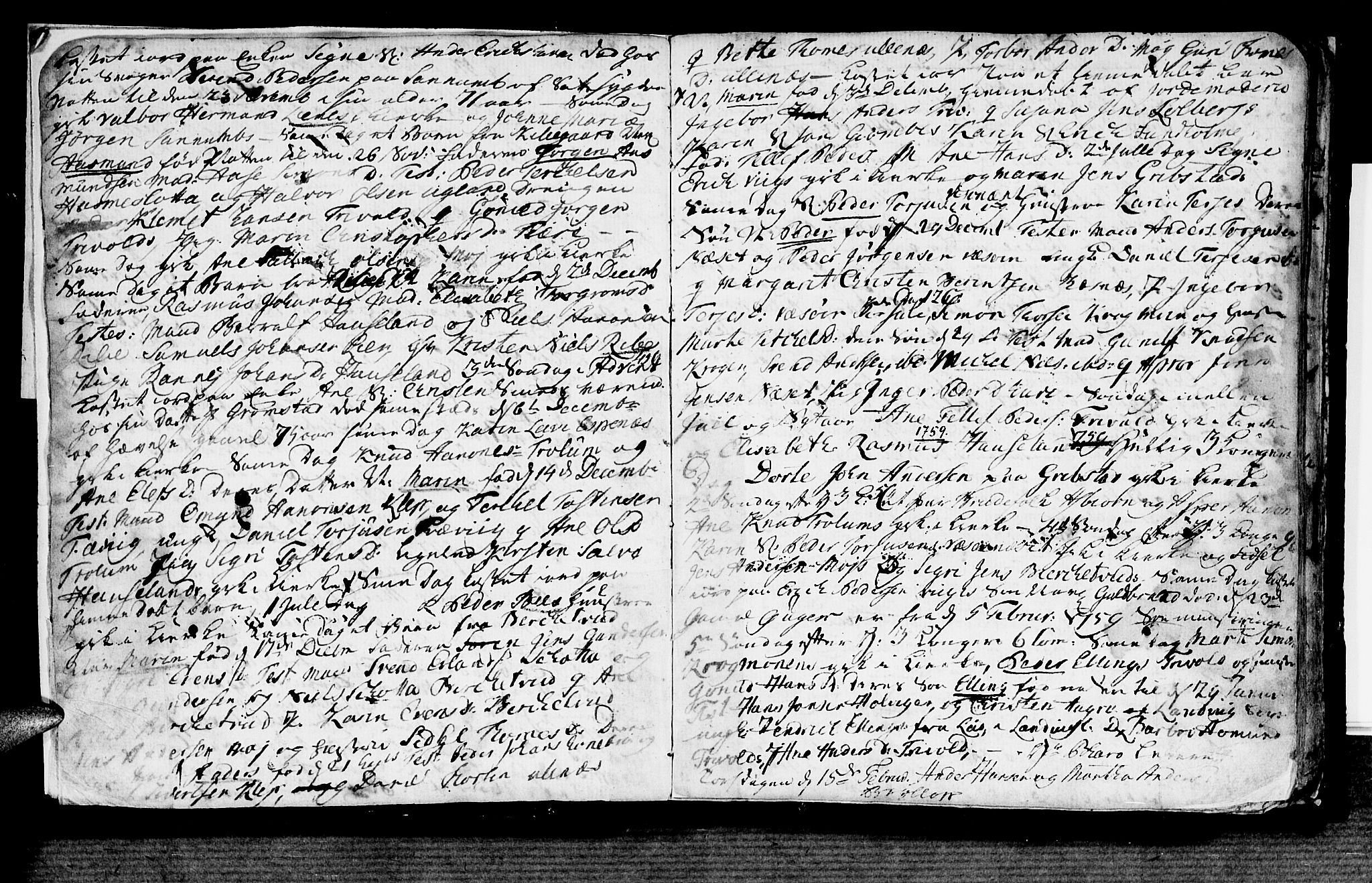 Fjære sokneprestkontor, SAK/1111-0011/F/Fb/L0003: Parish register (copy) no. B 3, 1758-1765, p. 4-5