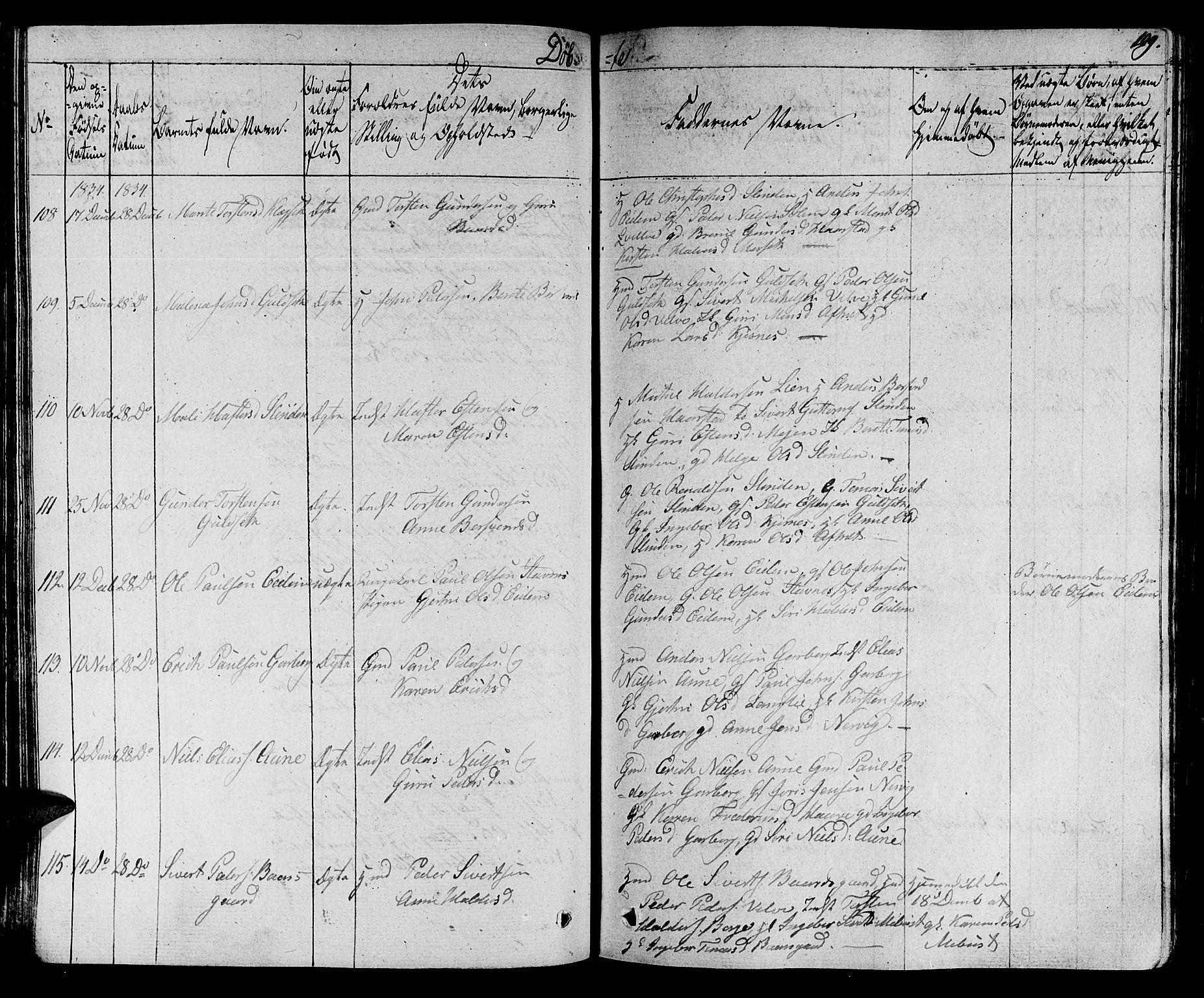 Ministerialprotokoller, klokkerbøker og fødselsregistre - Sør-Trøndelag, SAT/A-1456/695/L1143: Parish register (official) no. 695A05 /1, 1824-1842, p. 109