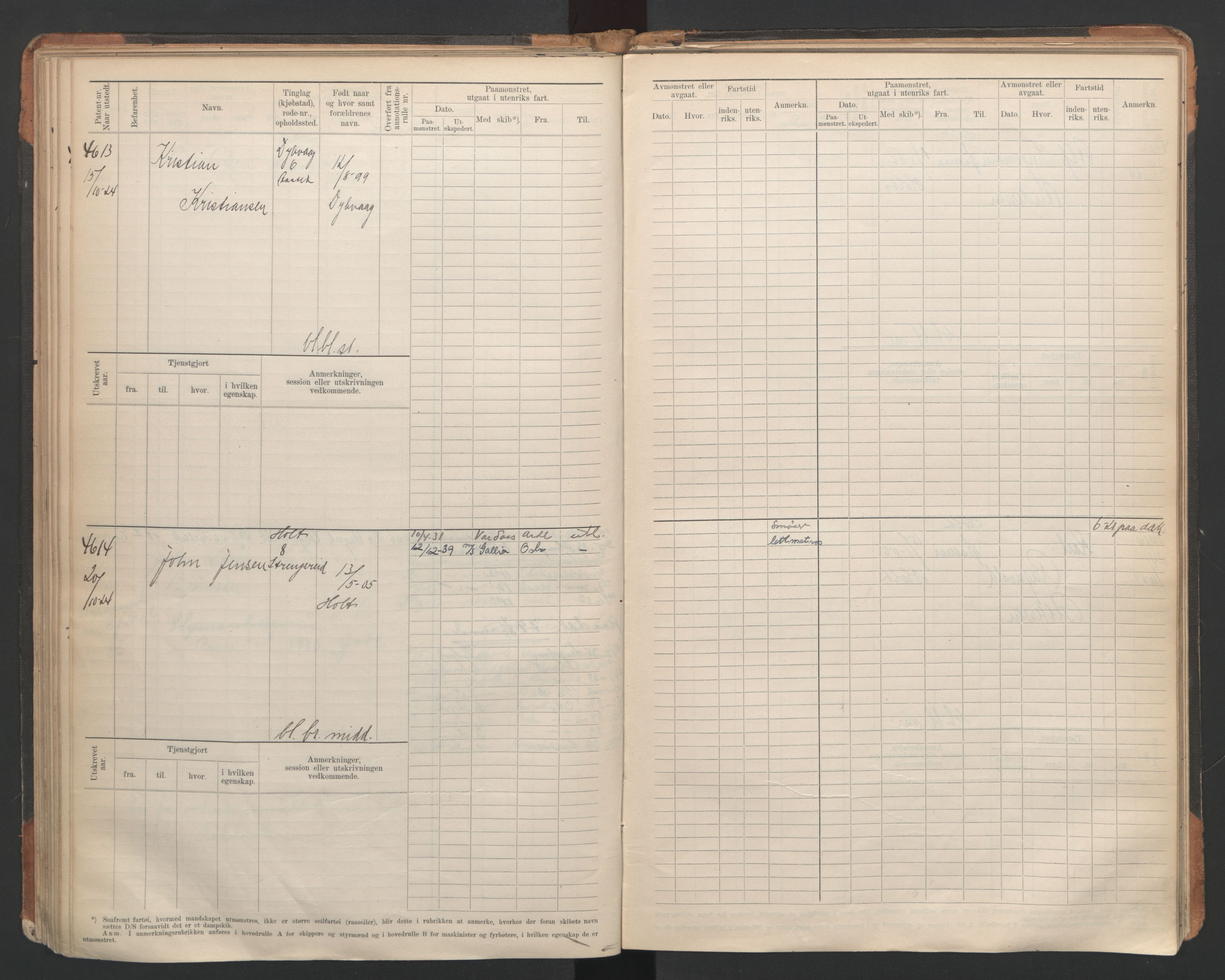 Tvedestrand mønstringskrets, AV/SAK-2031-0011/F/Fb/L0007: Hovedrulle A nr 4410-4803, R-8, 1912-1948, p. 107