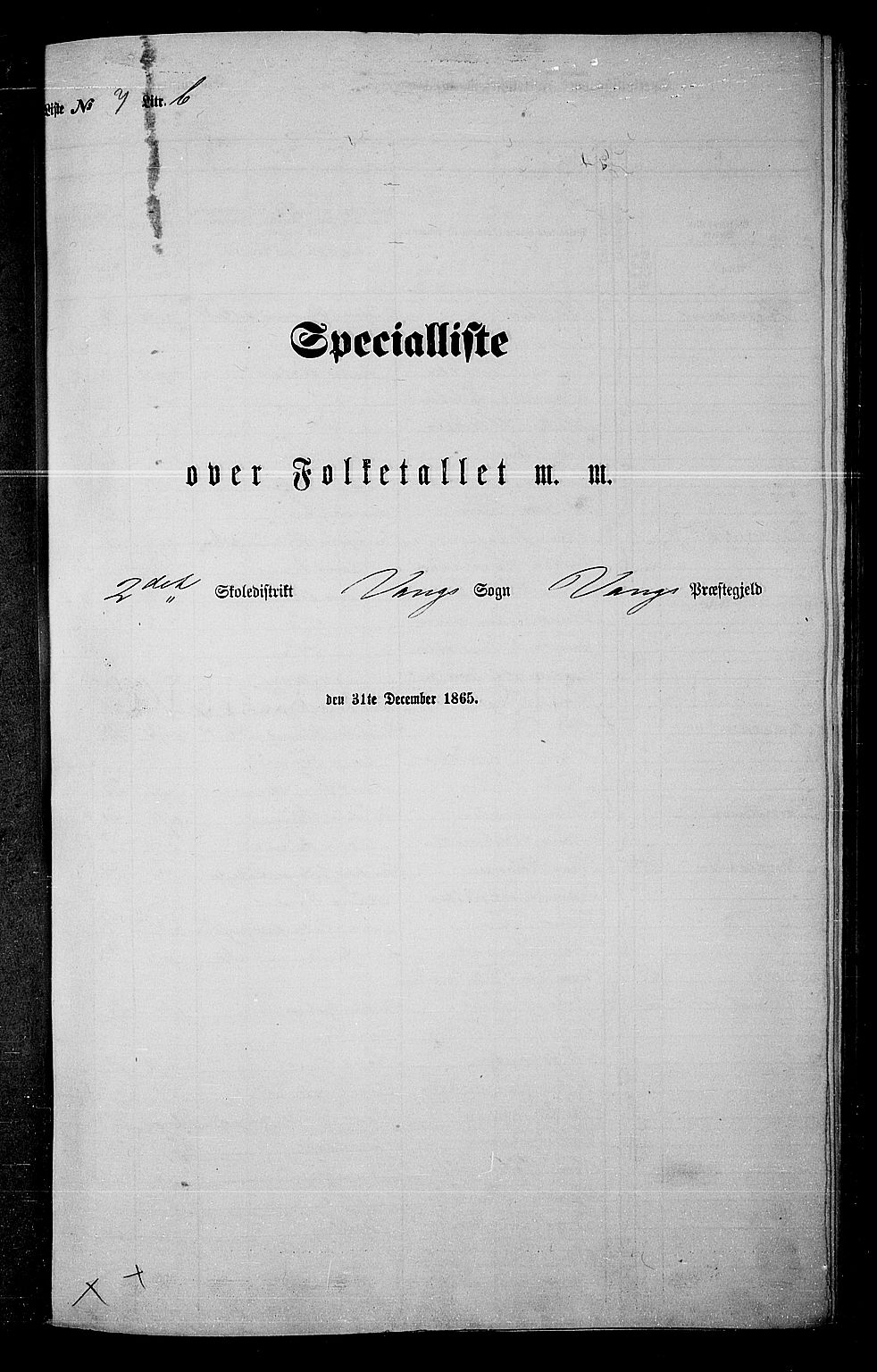 RA, 1865 census for Vang/Vang og Furnes, 1865, p. 190