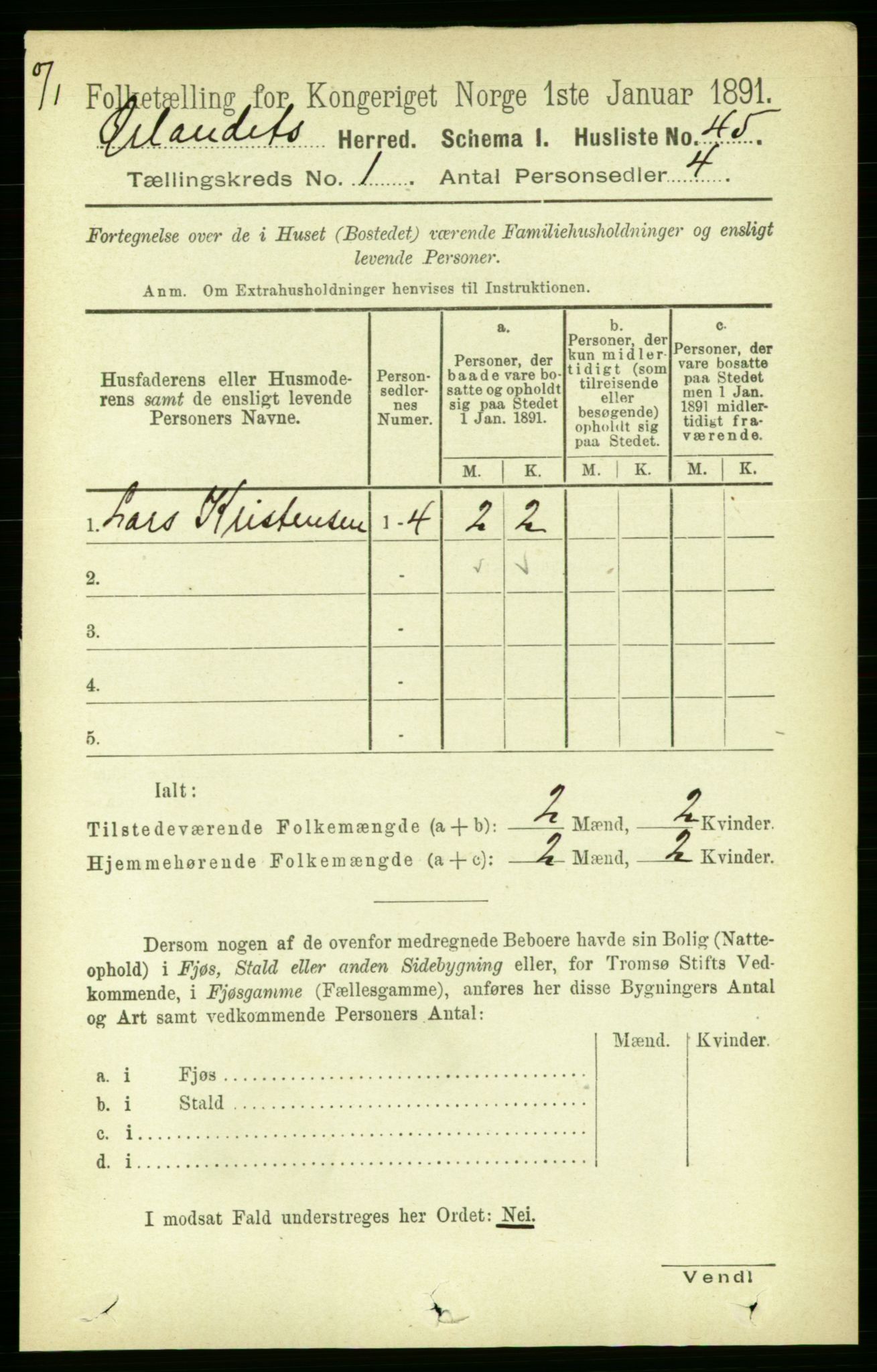 RA, 1891 census for 1621 Ørland, 1891, p. 80