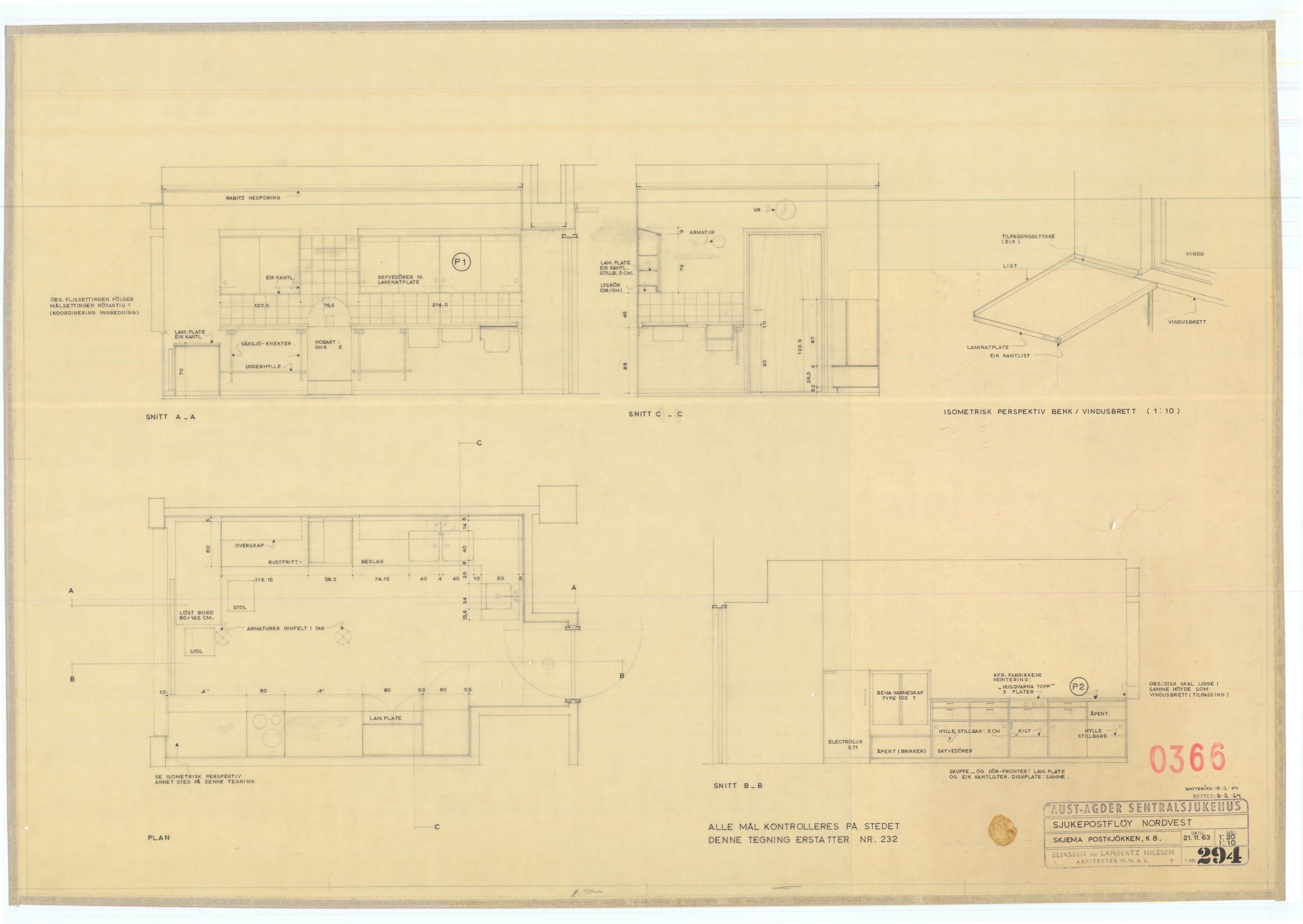 Eliassen og Lambertz-Nilssen Arkitekter, AAKS/PA-2983/T/T01/L0006: Tegningskogger 0366, 1960-1966, p. 15