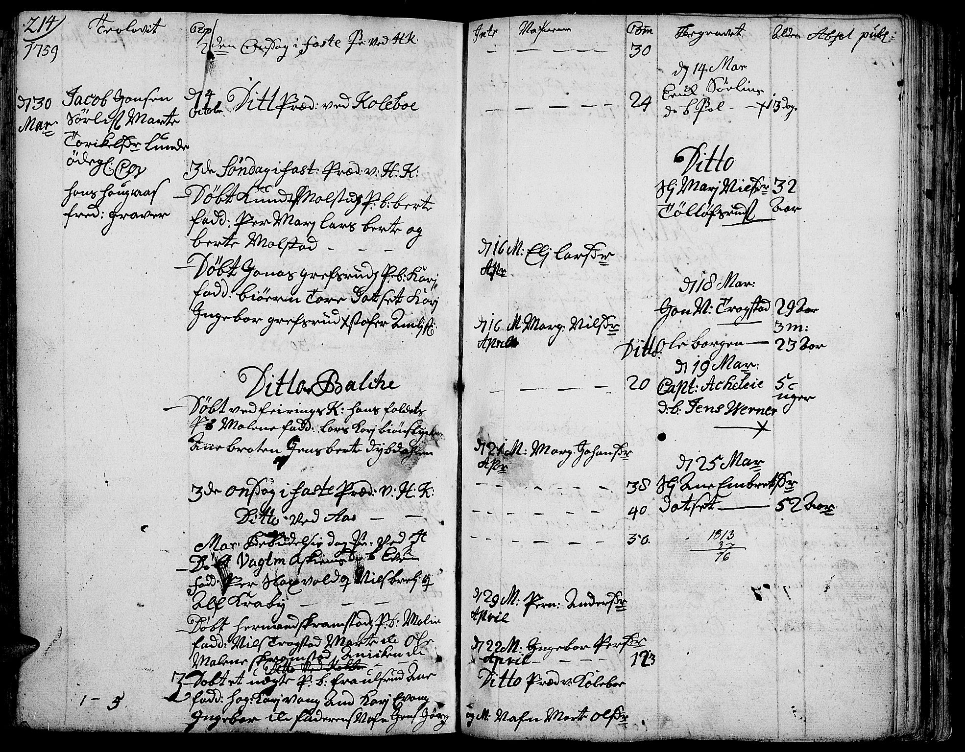 Toten prestekontor, SAH/PREST-102/H/Ha/Haa/L0004: Parish register (official) no. 4, 1751-1761, p. 214