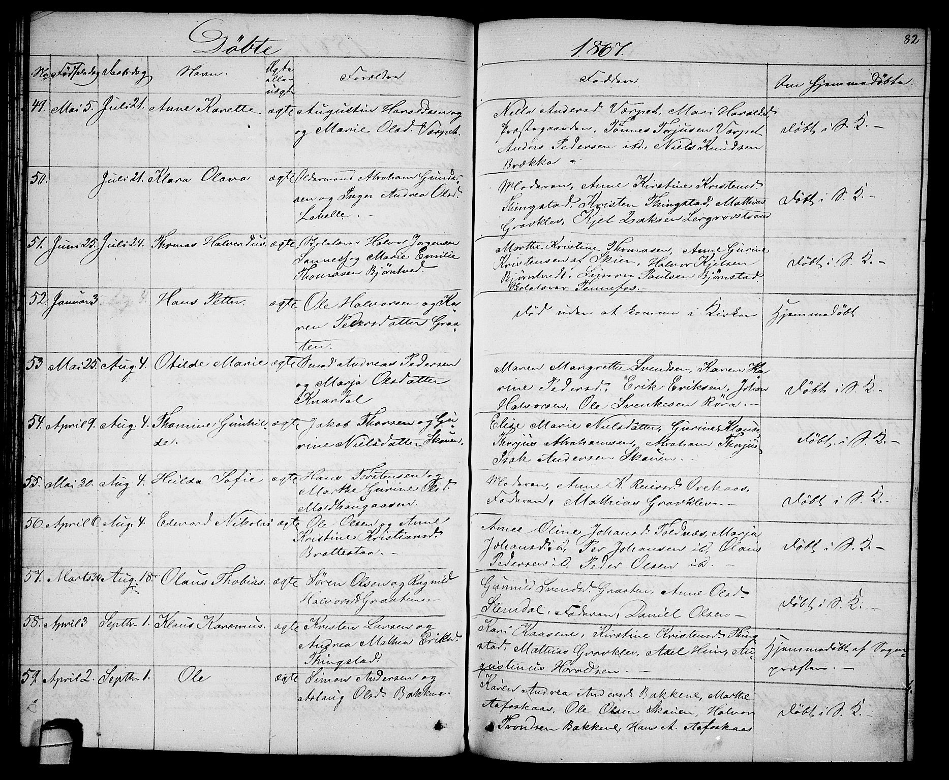 Solum kirkebøker, AV/SAKO-A-306/G/Ga/L0004: Parish register (copy) no. I 4, 1859-1876, p. 82