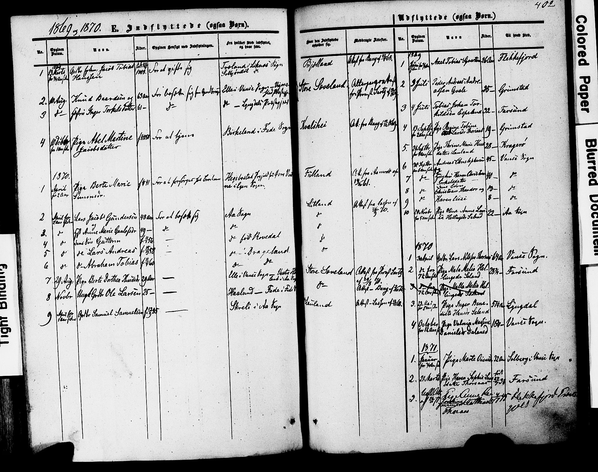 Herad sokneprestkontor, AV/SAK-1111-0018/F/Fa/Faa/L0005: Parish register (official) no. A 5, 1853-1886, p. 402