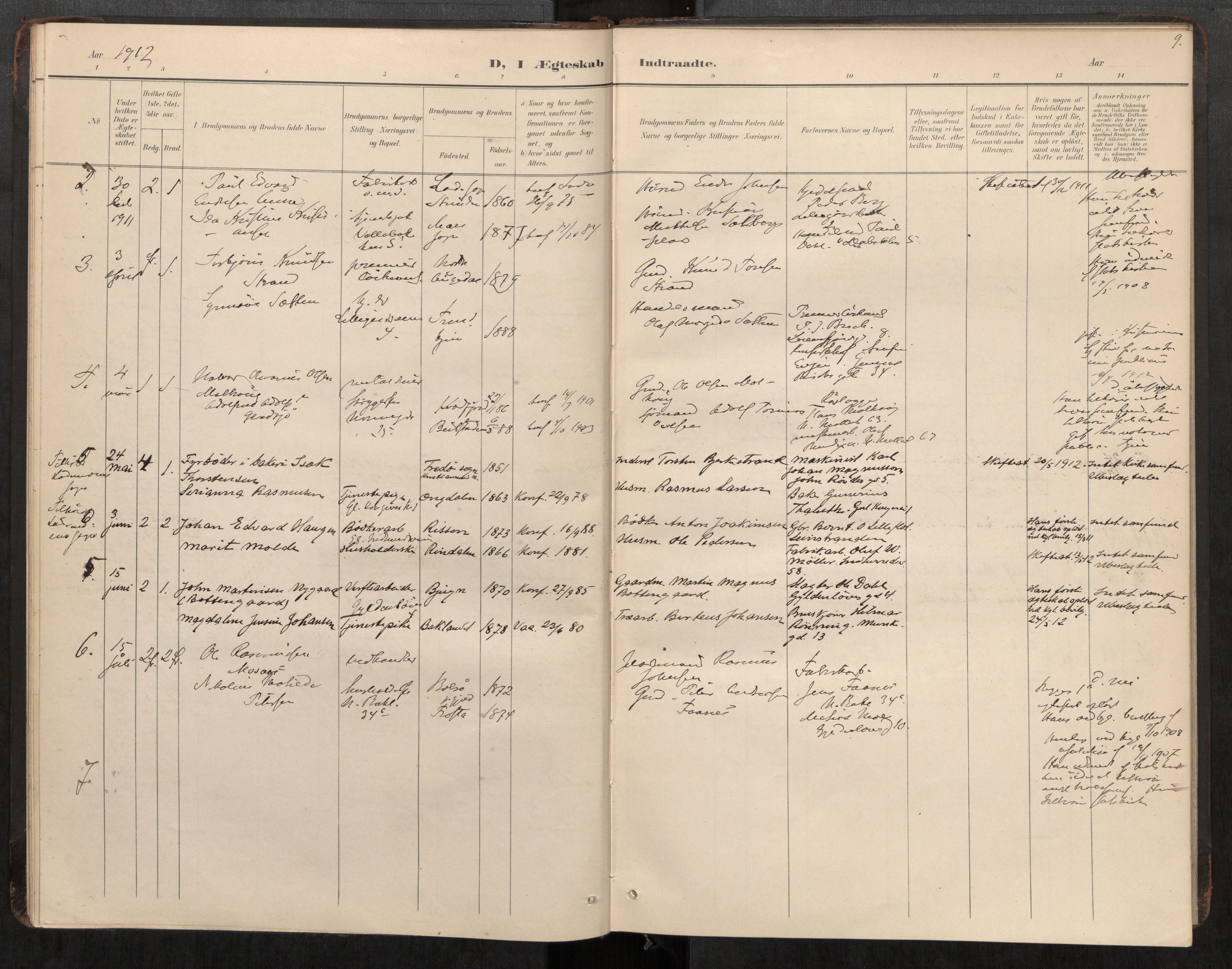 Bakklandet sokneprestkontor, SAT/A-1127: Parish register (official) no. 604A31, 1899-1920, p. 9