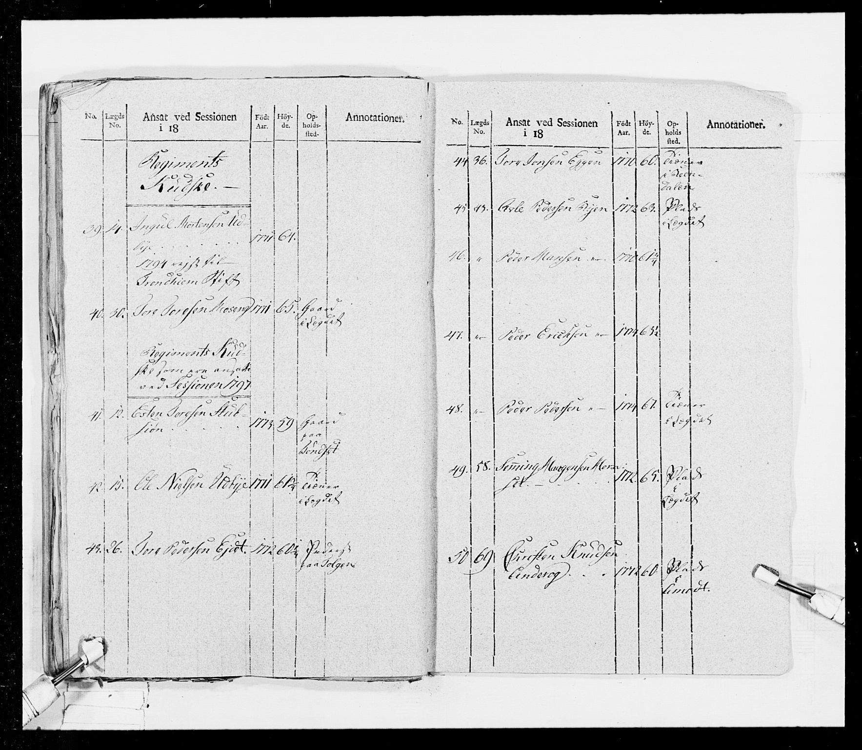 Generalitets- og kommissariatskollegiet, Det kongelige norske kommissariatskollegium, AV/RA-EA-5420/E/Eh/L0026: Skiløperkompaniene, 1805-1810, p. 461