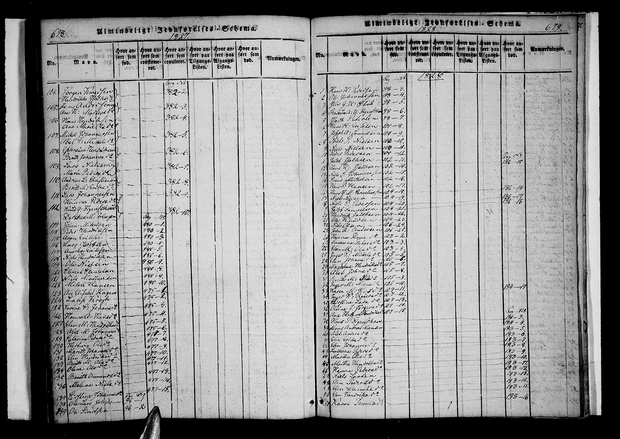 Lyngen sokneprestembete, AV/SATØ-S-1289/H/He/Hea/L0003kirke: Parish register (official) no. 3, 1822-1838, p. 678-679