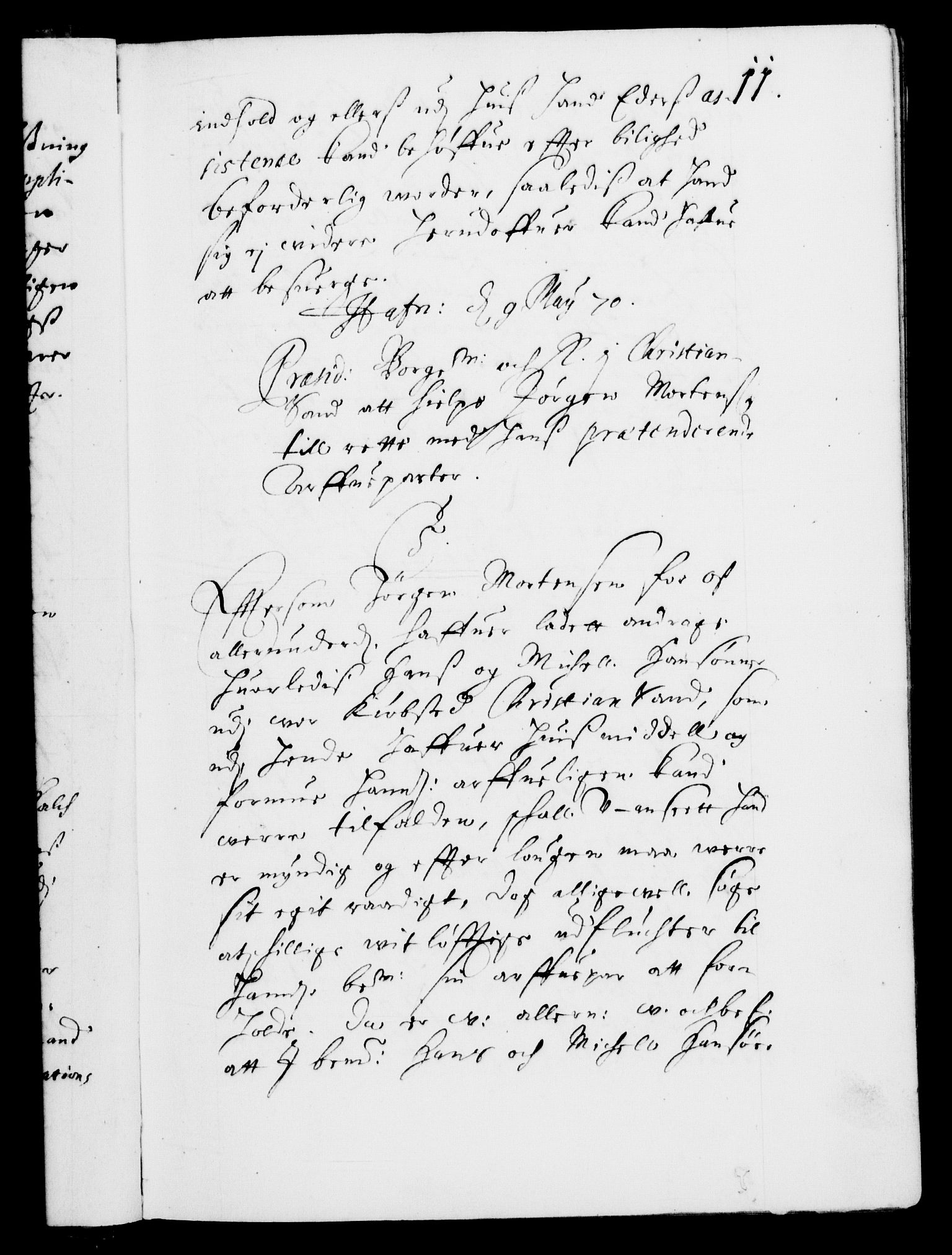 Danske Kanselli 1572-1799, AV/RA-EA-3023/F/Fc/Fca/Fcab/L0012: Norske tegnelser (mikrofilm), 1670-1683, p. 11a