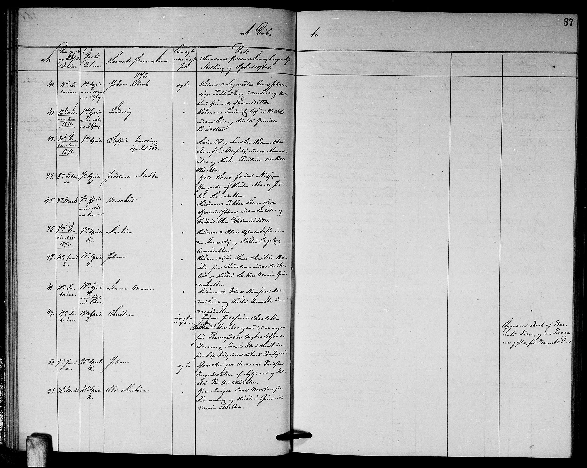 Høland prestekontor Kirkebøker, AV/SAO-A-10346a/G/Ga/L0006: Parish register (copy) no. I 6, 1869-1879, p. 37