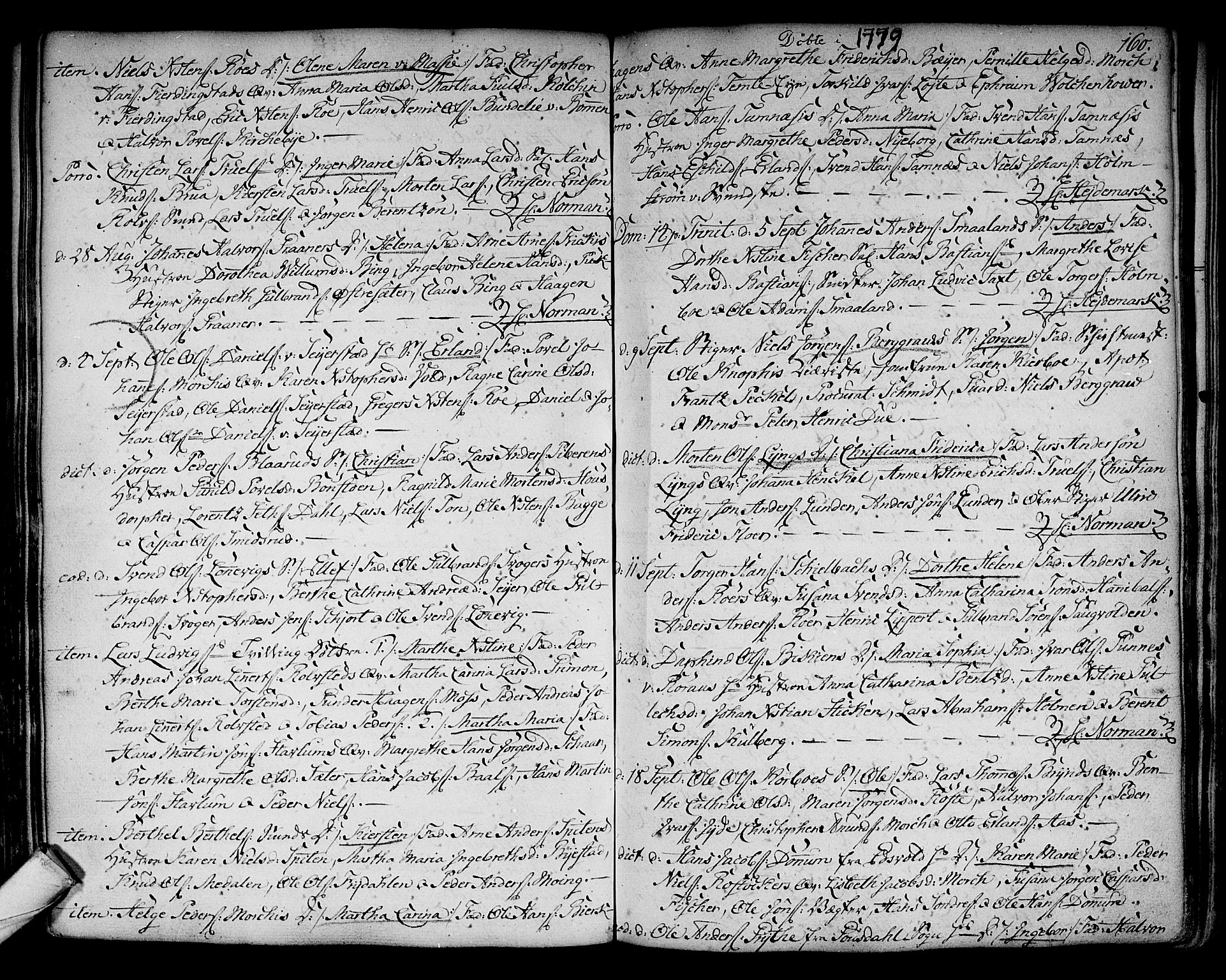 Kongsberg kirkebøker, AV/SAKO-A-22/F/Fa/L0005: Parish register (official) no. I 5, 1769-1782, p. 160