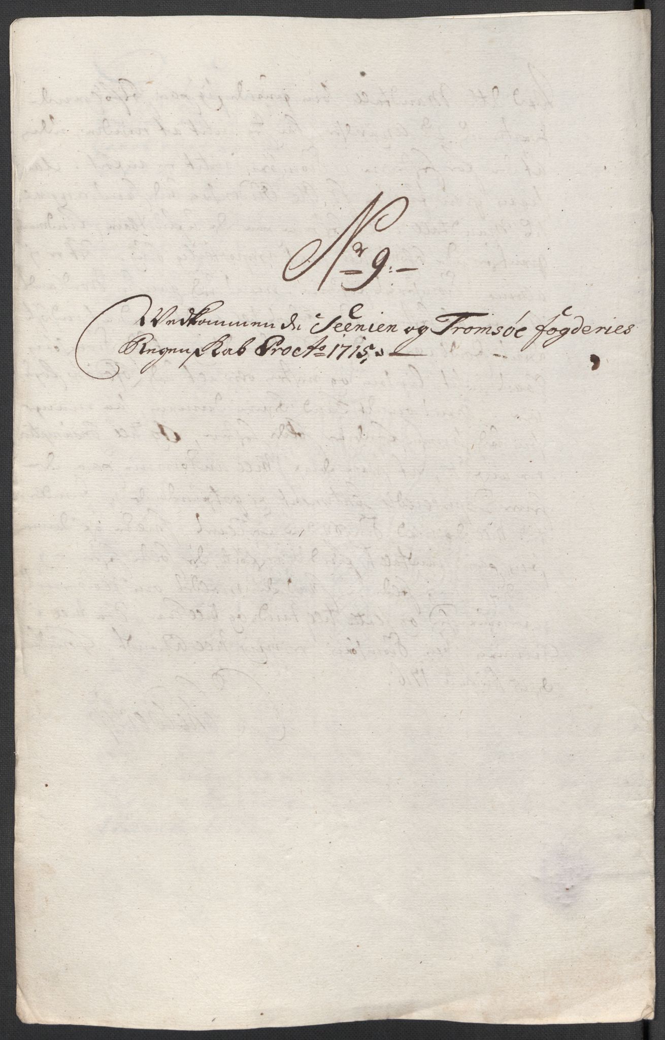 Rentekammeret inntil 1814, Reviderte regnskaper, Fogderegnskap, RA/EA-4092/R68/L4761: Fogderegnskap Senja og Troms, 1715, p. 98