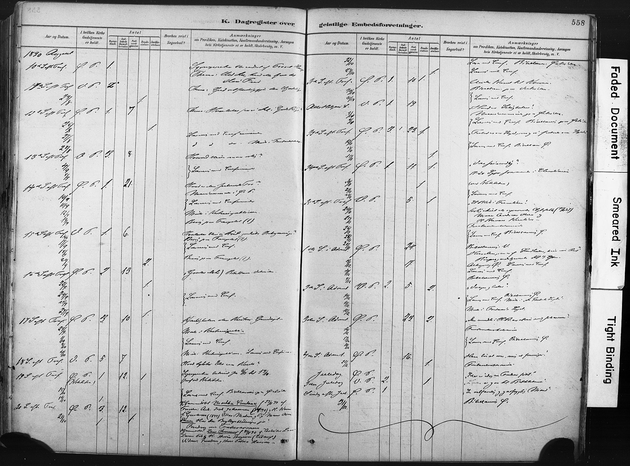 Porsgrunn kirkebøker , AV/SAKO-A-104/F/Fa/L0008: Parish register (official) no. 8, 1878-1895, p. 558